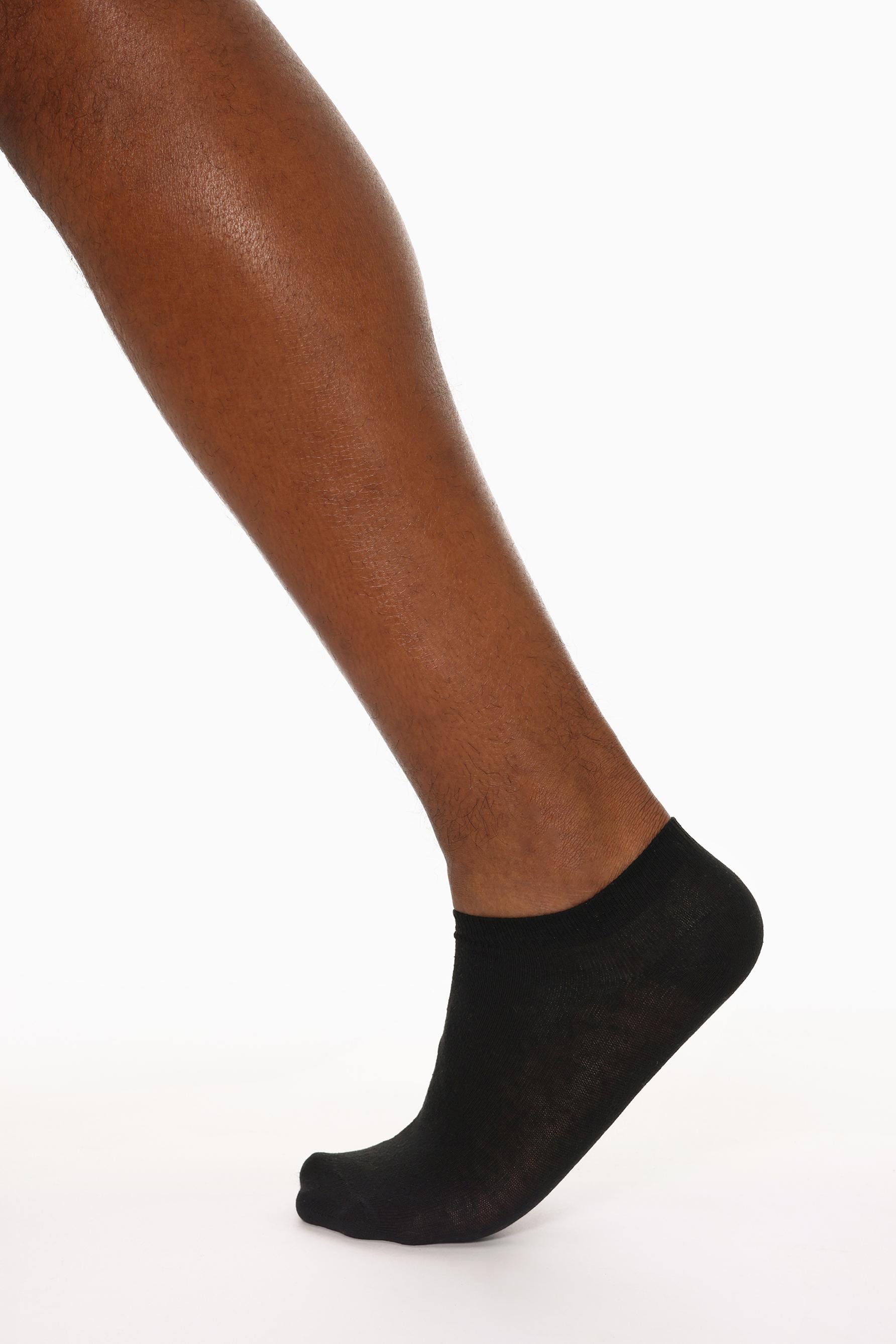 Basic short socks (7-pack) — BLACK