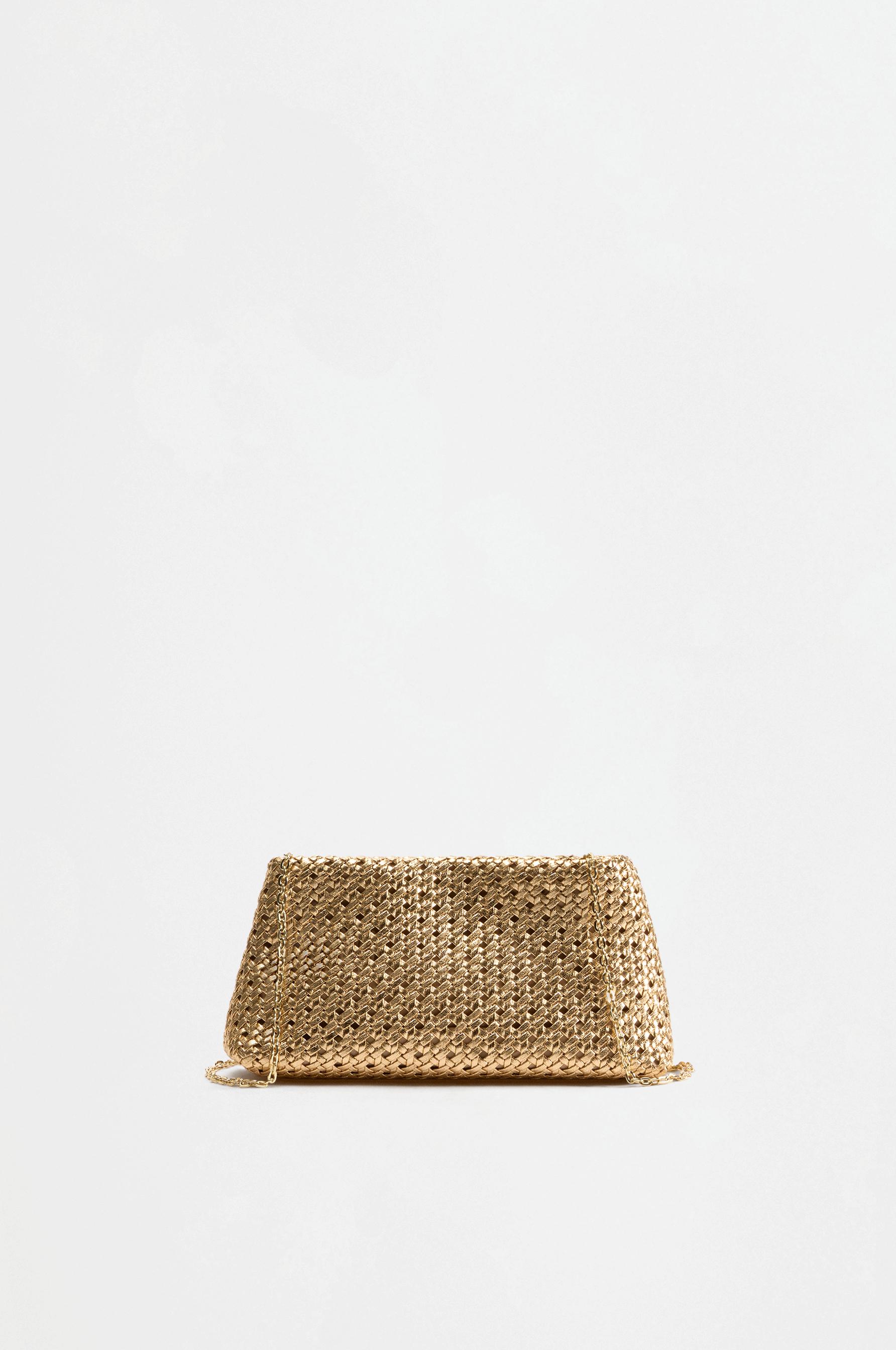 Woven clutch bag — GOLD