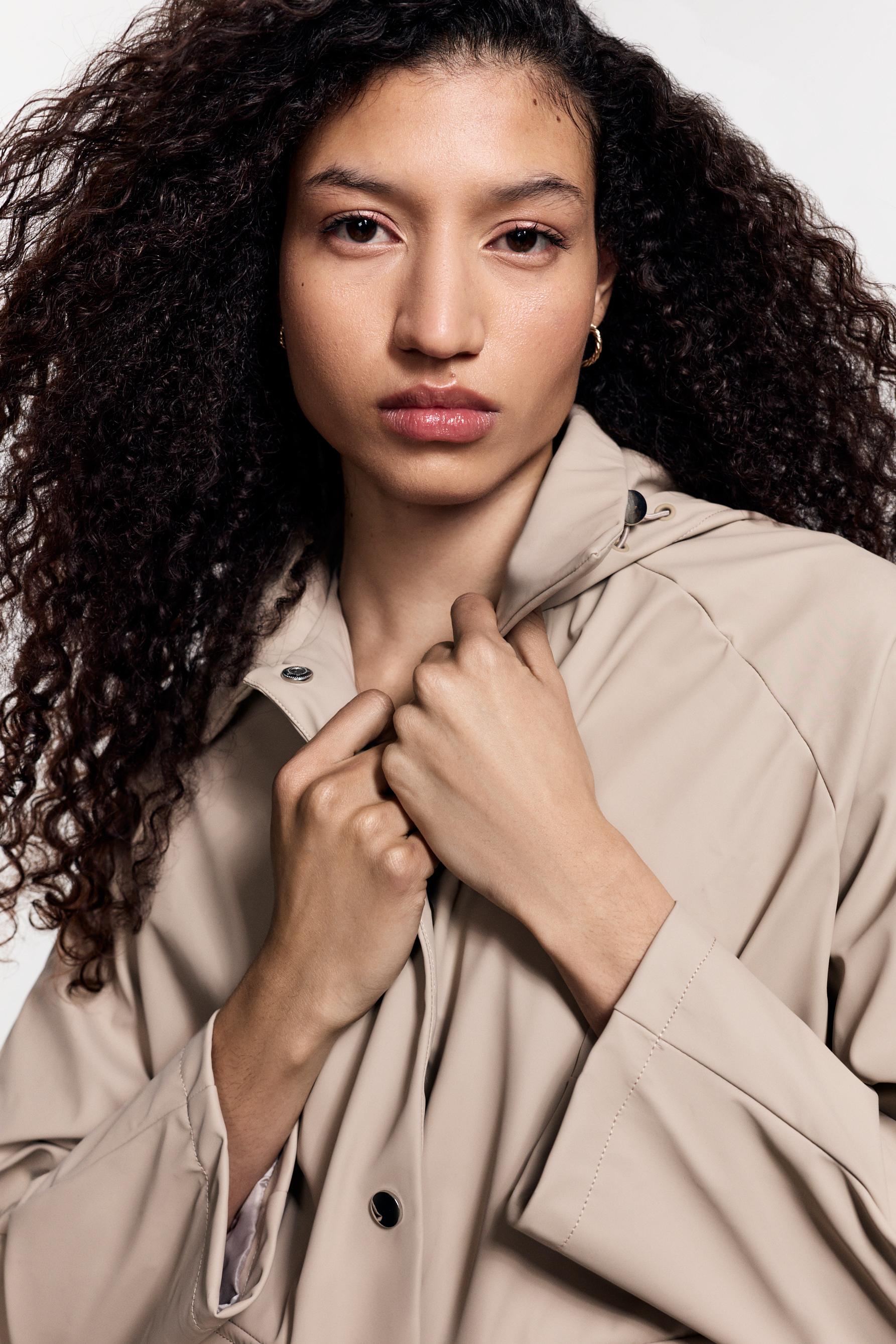 Rubberised parka — DARK BEIGE