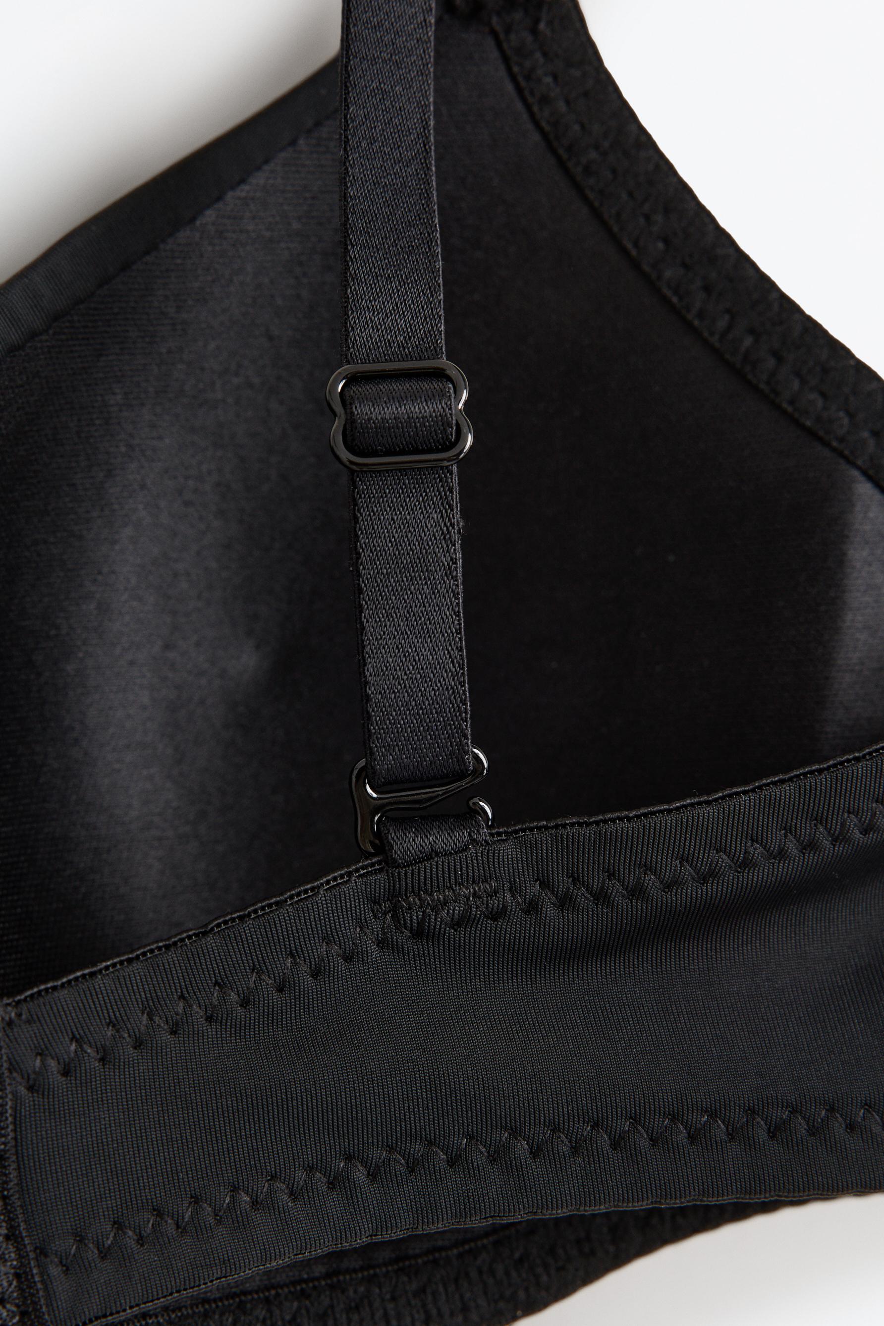 Microfibre pre-shaped bra — BLACK