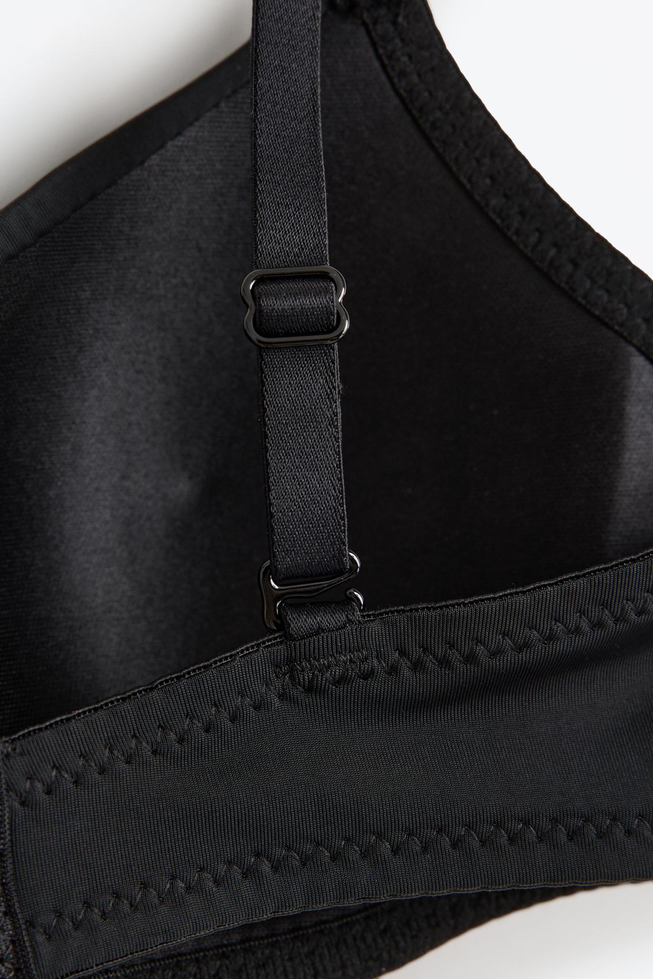 Microfibre pre-shaped bra — BLACK