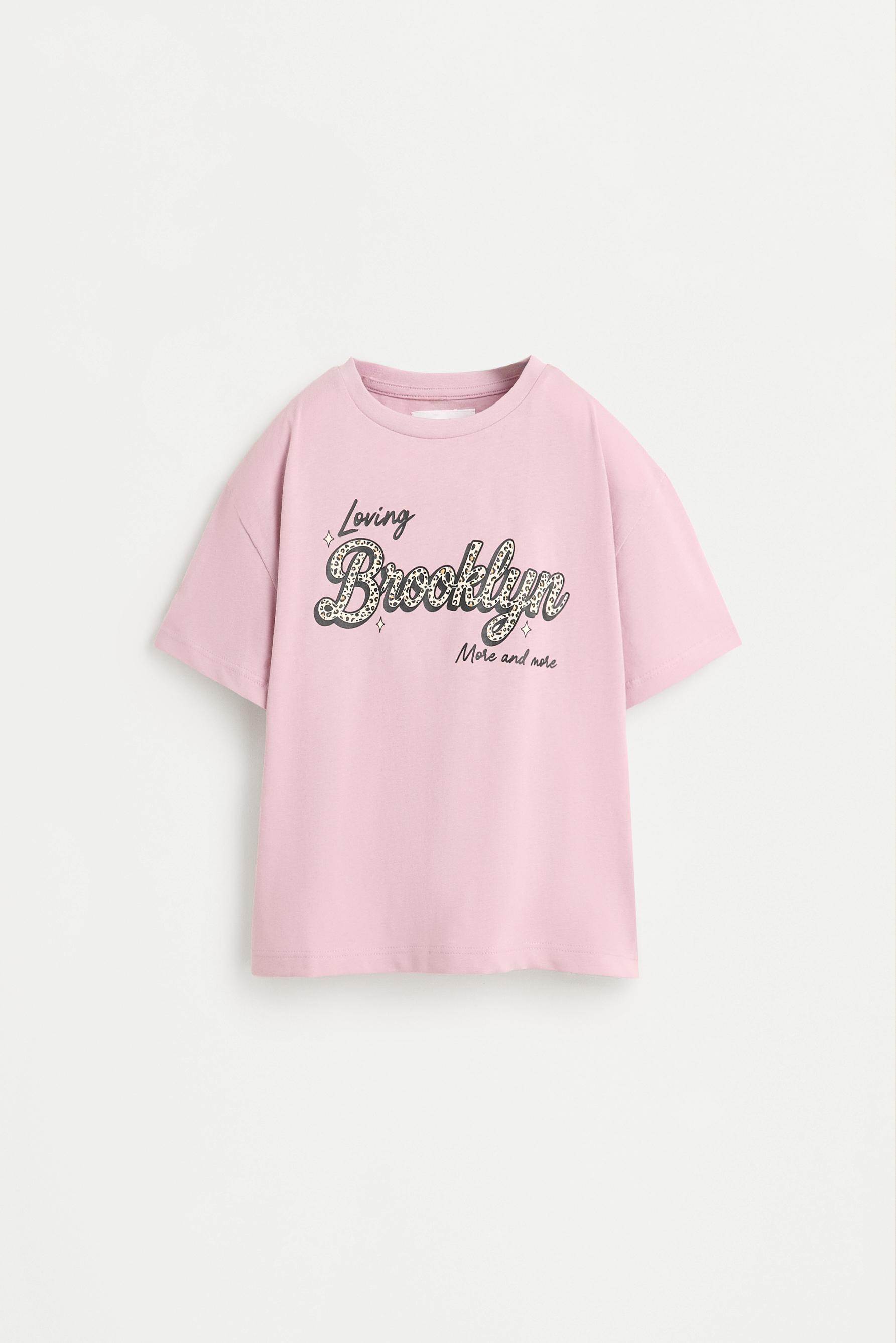 4-pack of printed T-shirts — PALE MAUVE