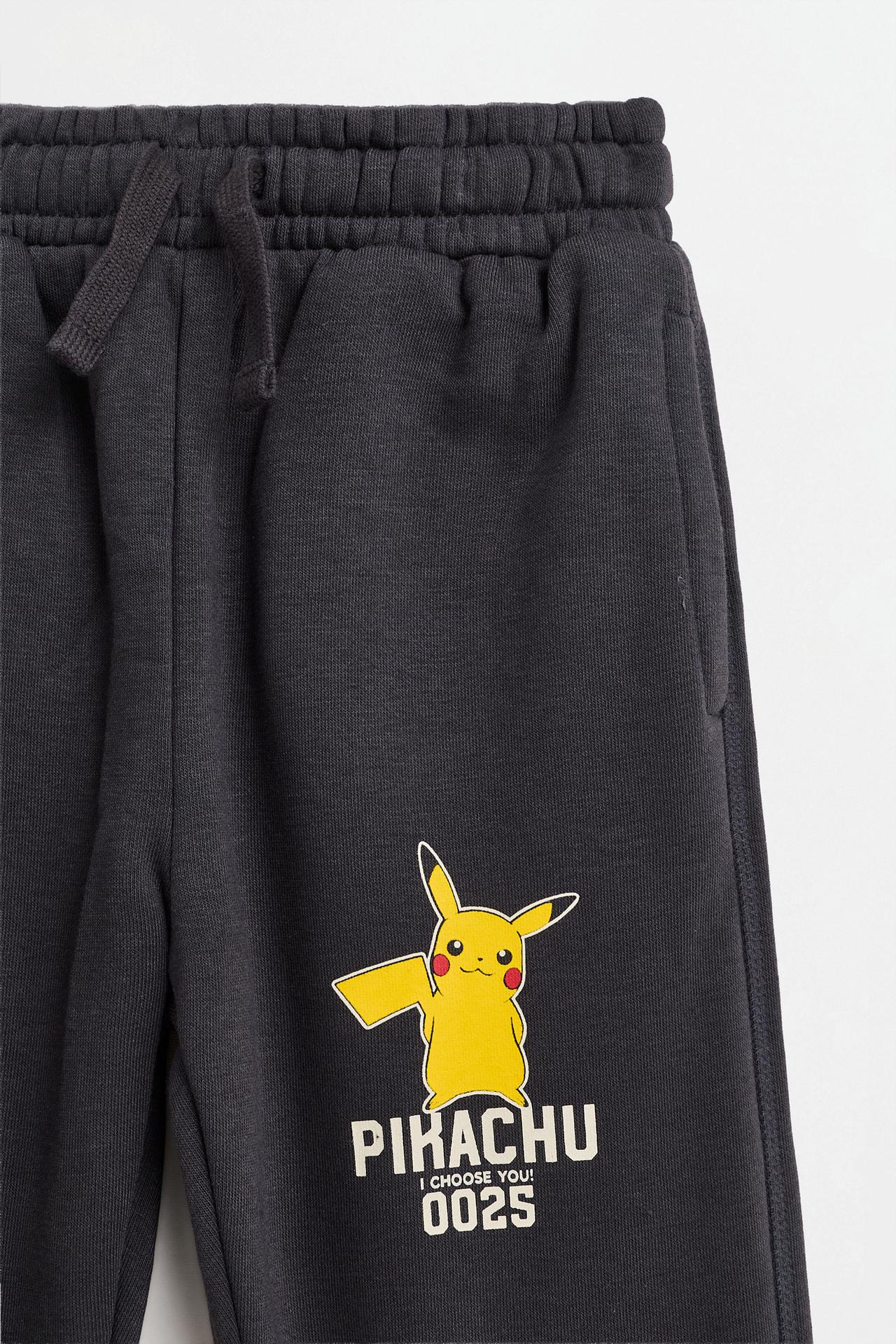 Pikachu Pokémon™ fleece sweatshirt and joggers set — ANTHRACITE GREY