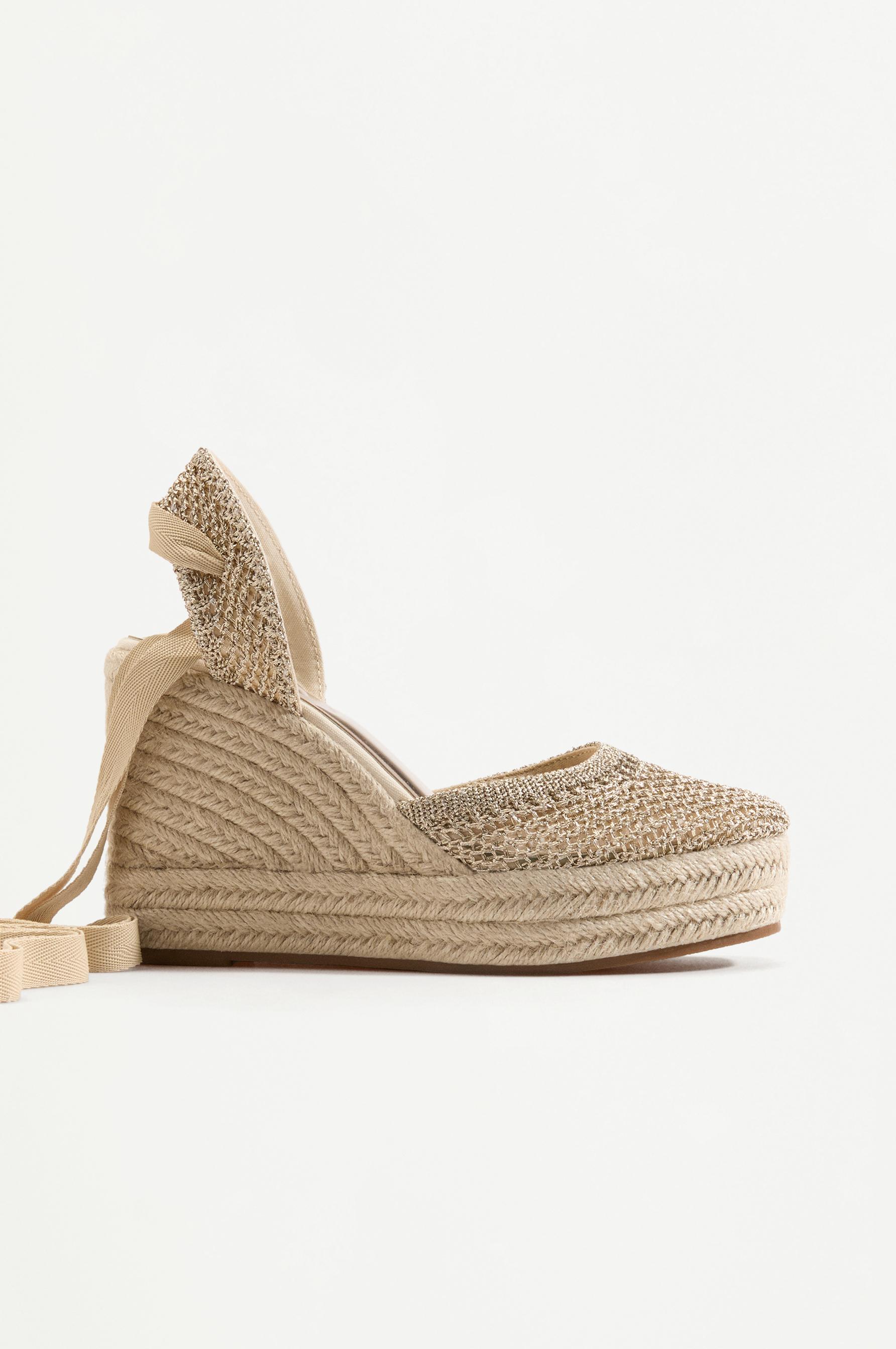 Jute wedge — GOLD