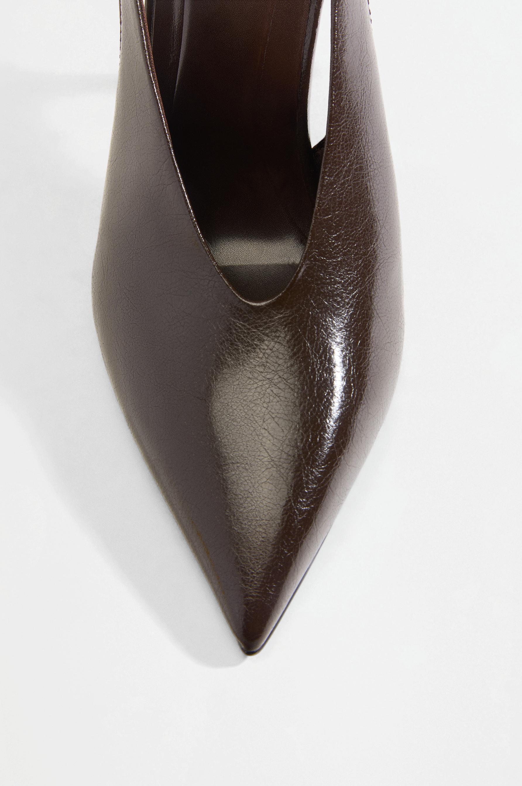 Slingback heel shoes — BROWN