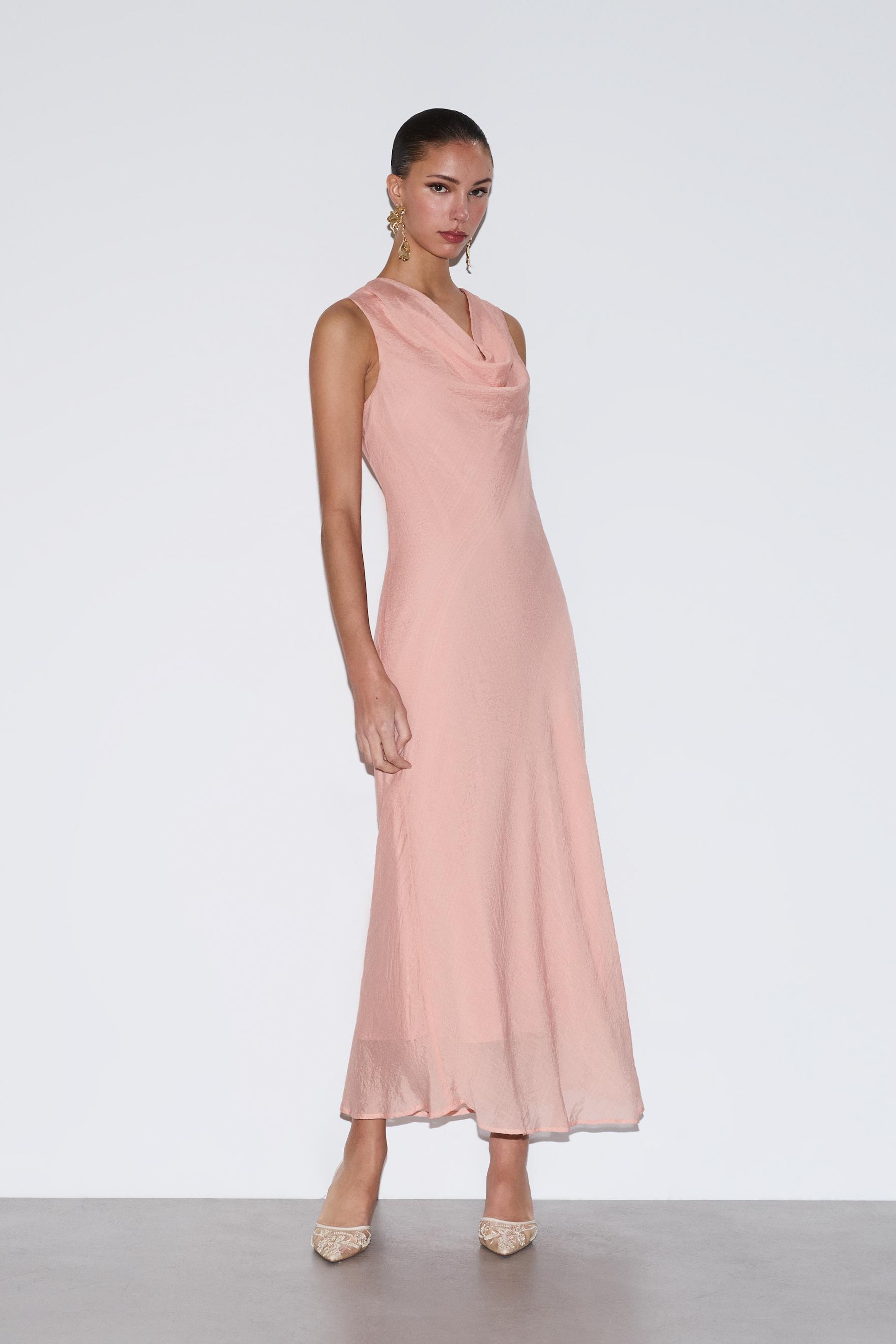 Vestido midi drapeado