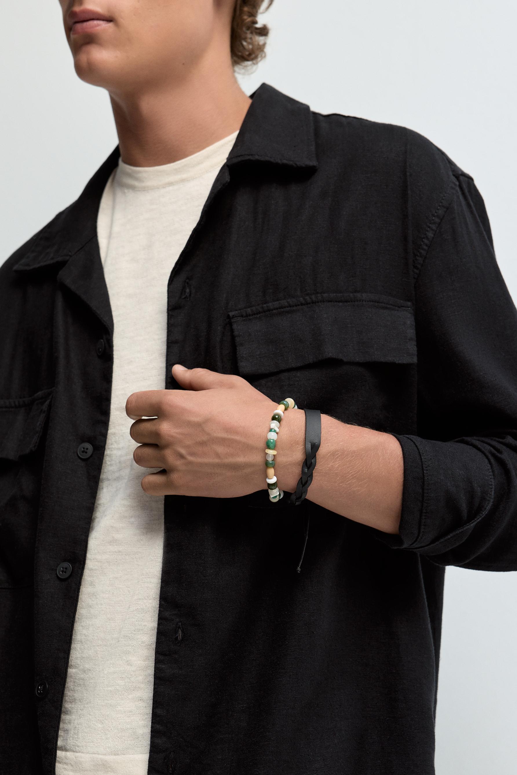 Assorted bracelets (3-pack) — BLACK/GREEN