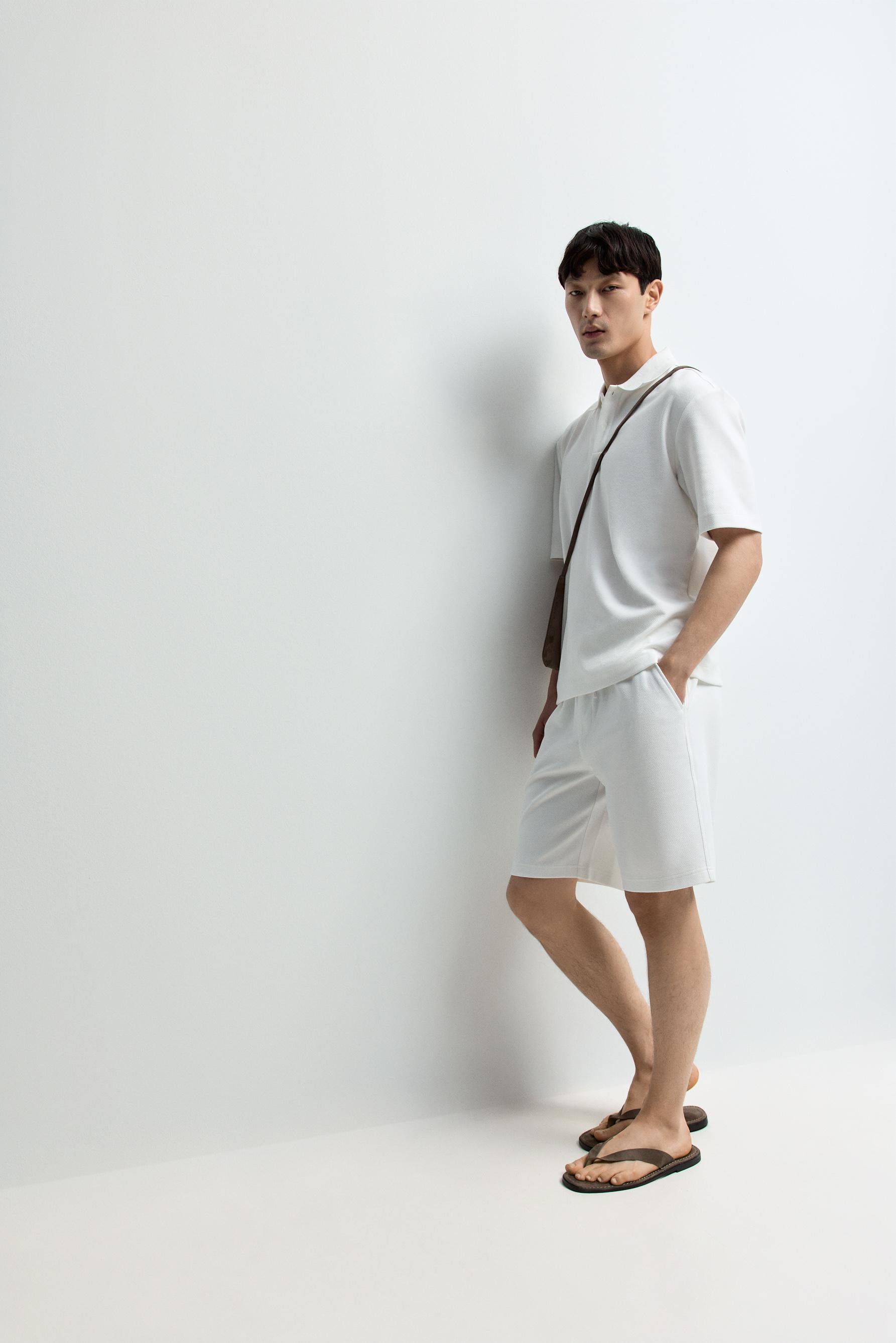 Jogger Bermuda shorts — WHITE