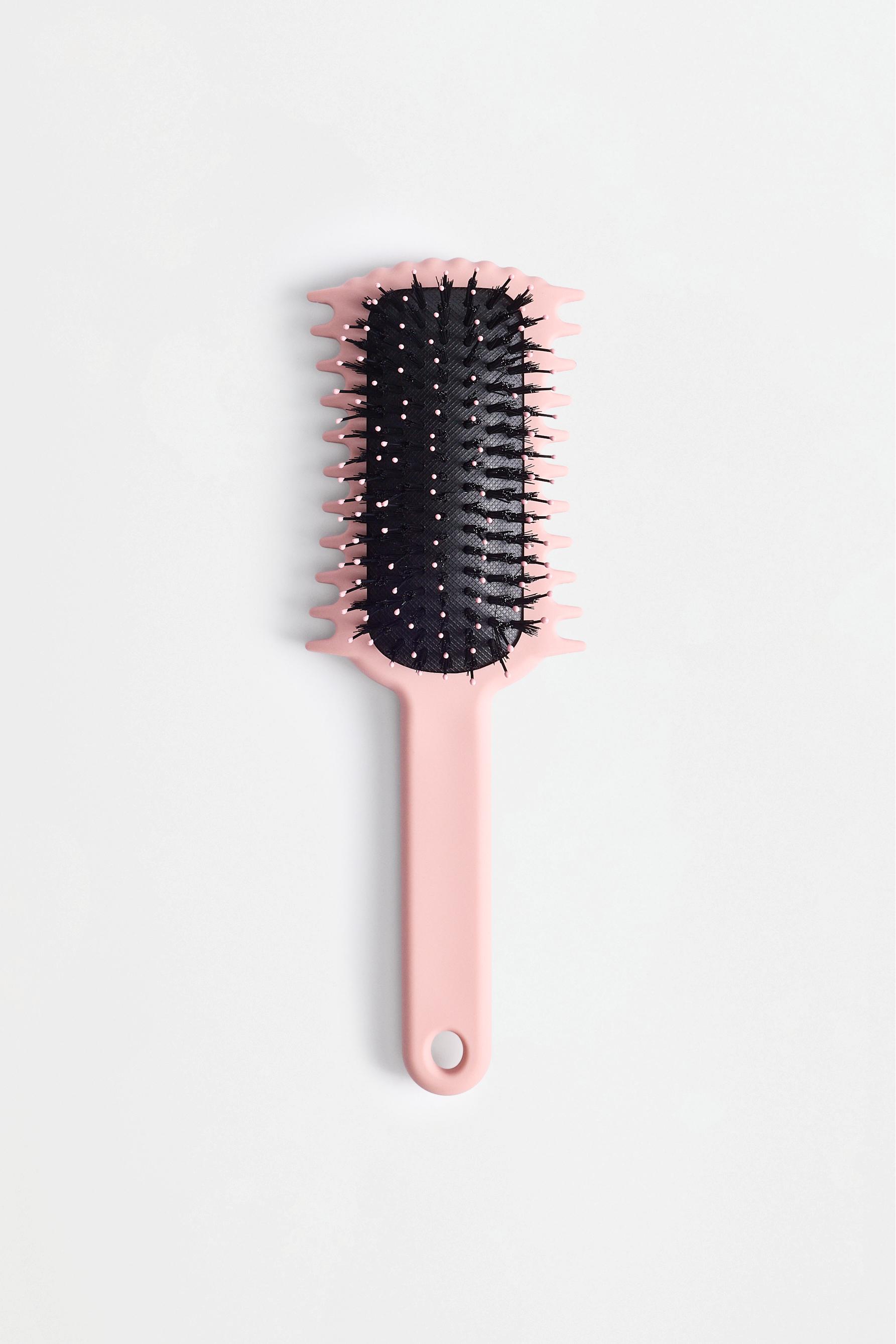 Curly fur brush — ROSE PINK
