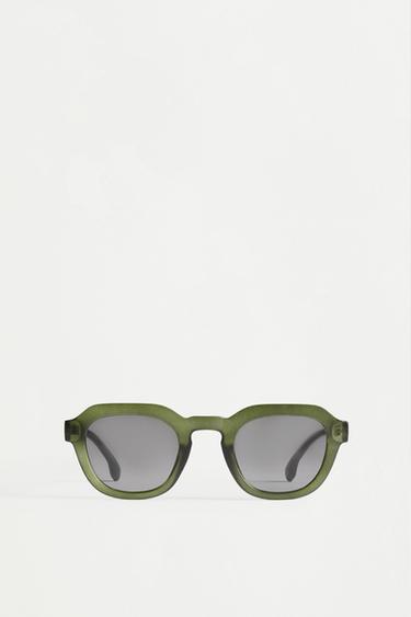 Semi-square sunglasses — KHAKI 2