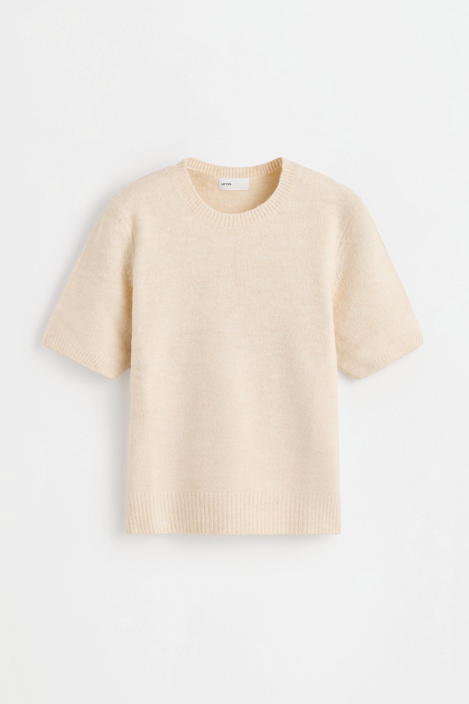 Short sleeve sweater — CREAM