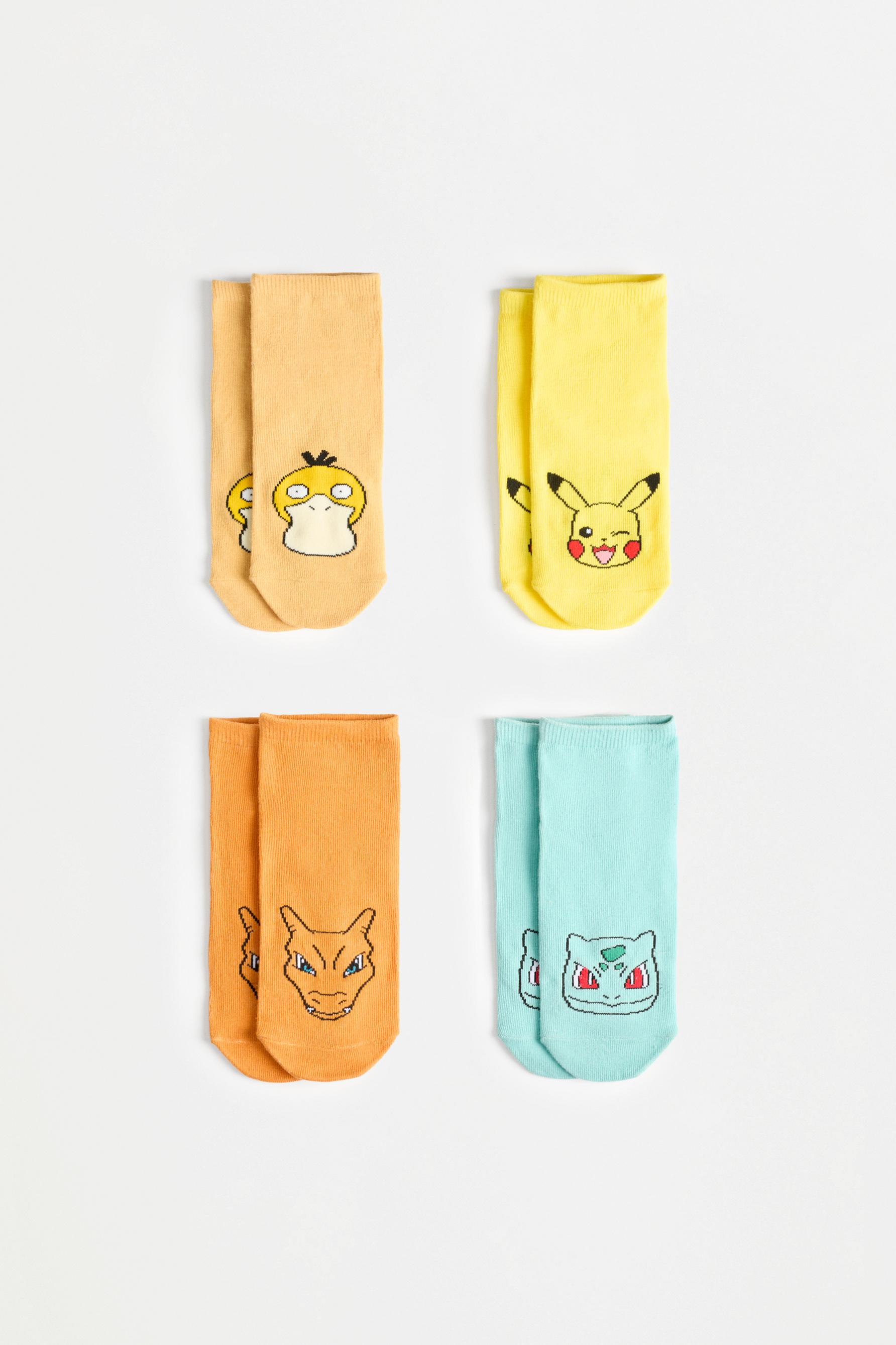 Pokémon™ Short Socks (4-Pack) — ORANGE/YELLOW