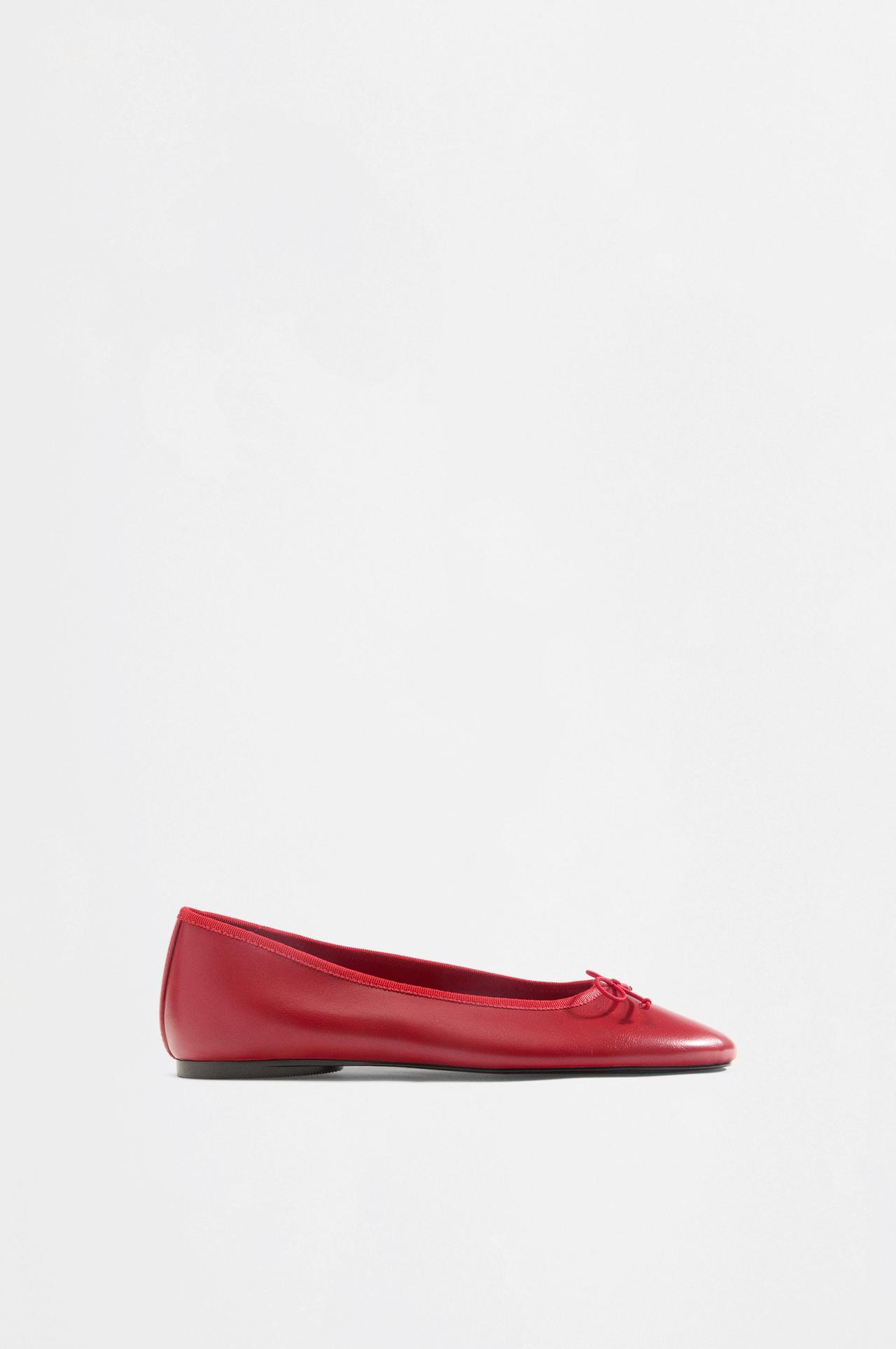 Bow ballet flats — RED