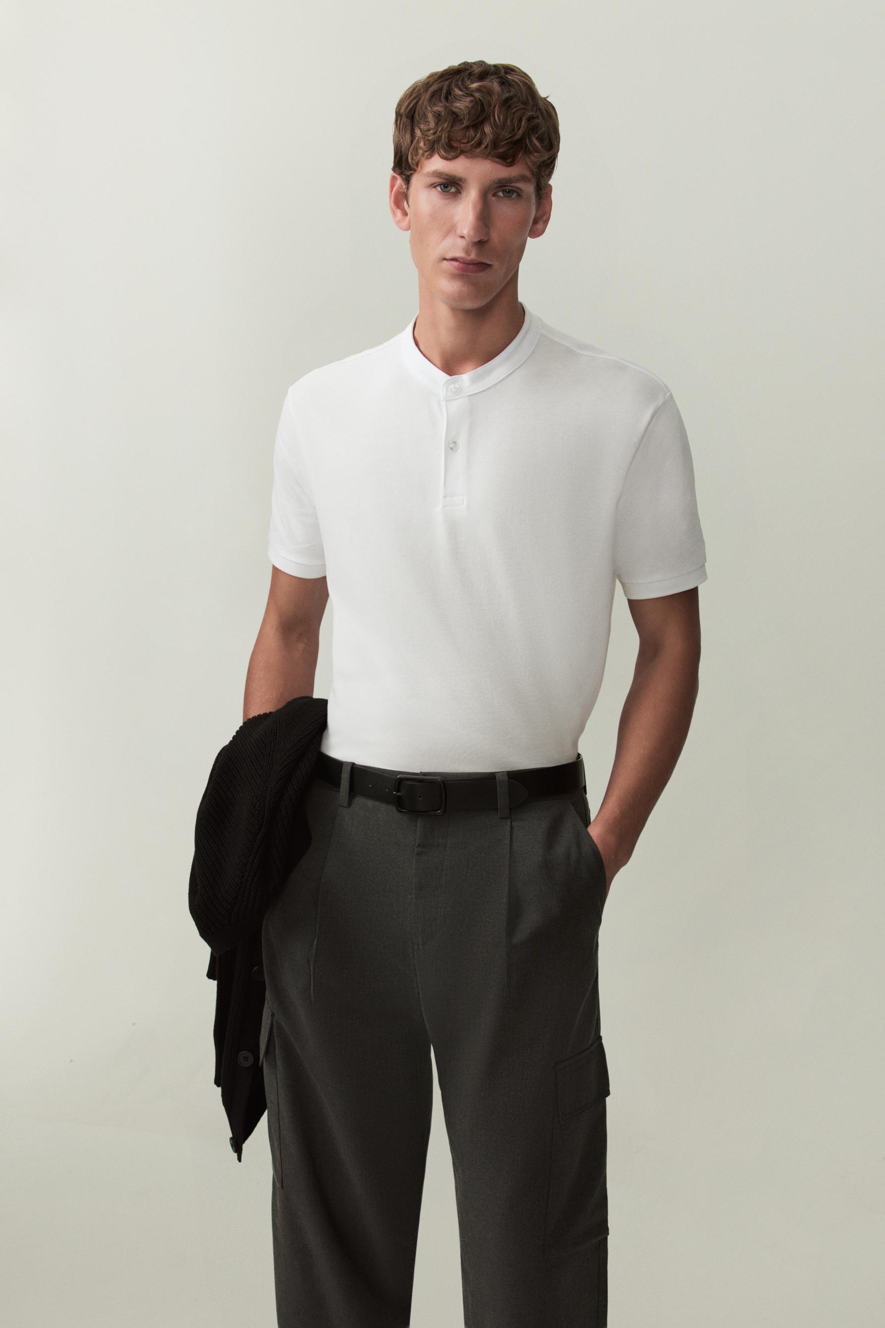 Polo básico cuello mao