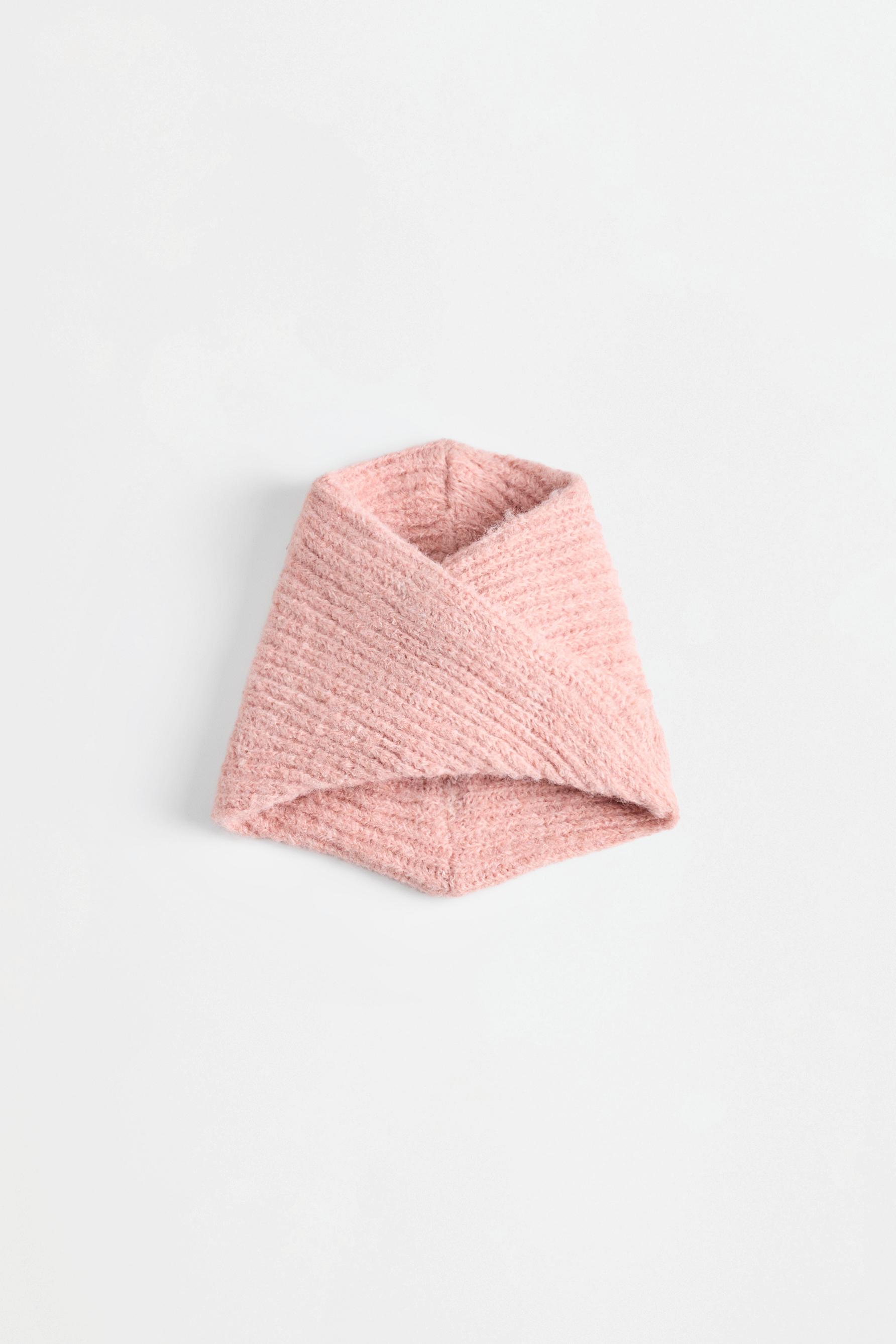 Ribbed knit snood — PINK