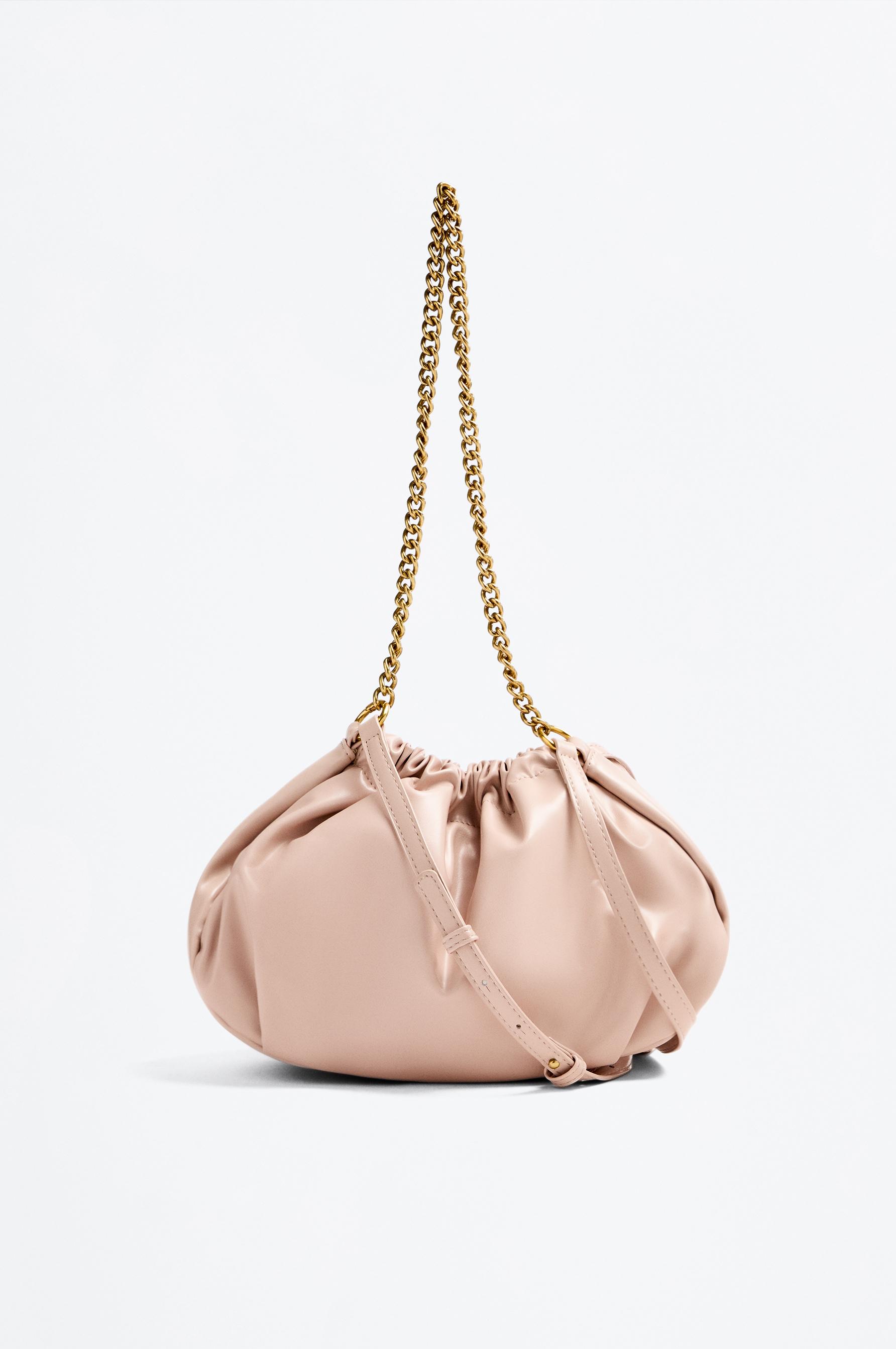 Bolso bandolera frunces brillante