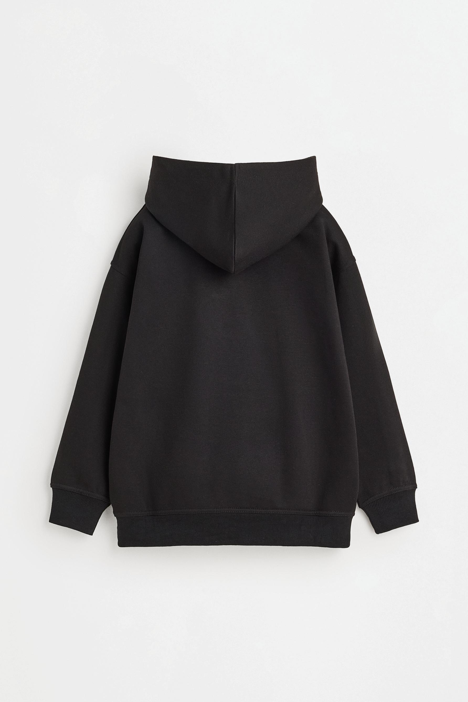 Hooded sweatshirt — BLACK