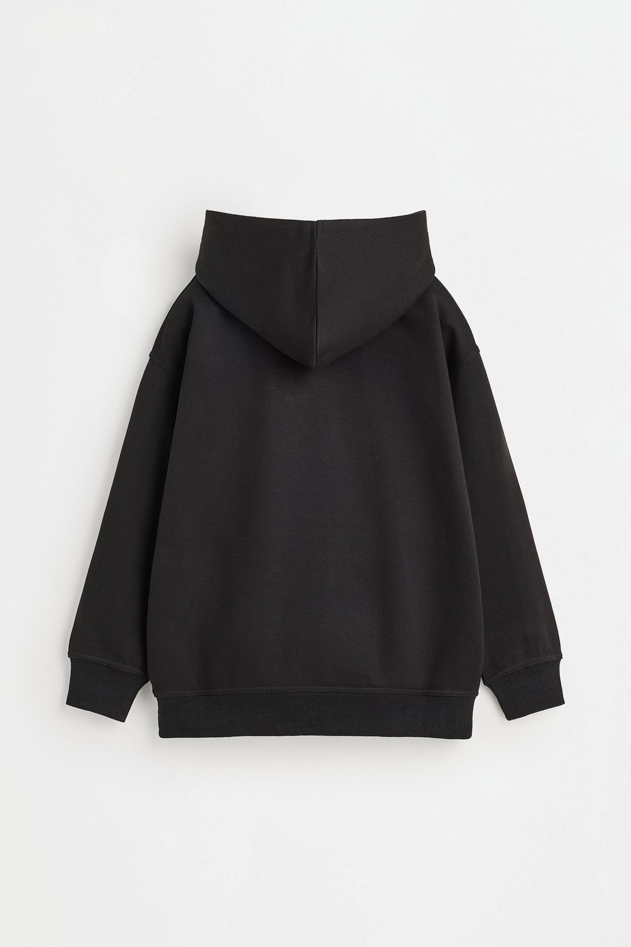 Hooded sweatshirt — BLACK