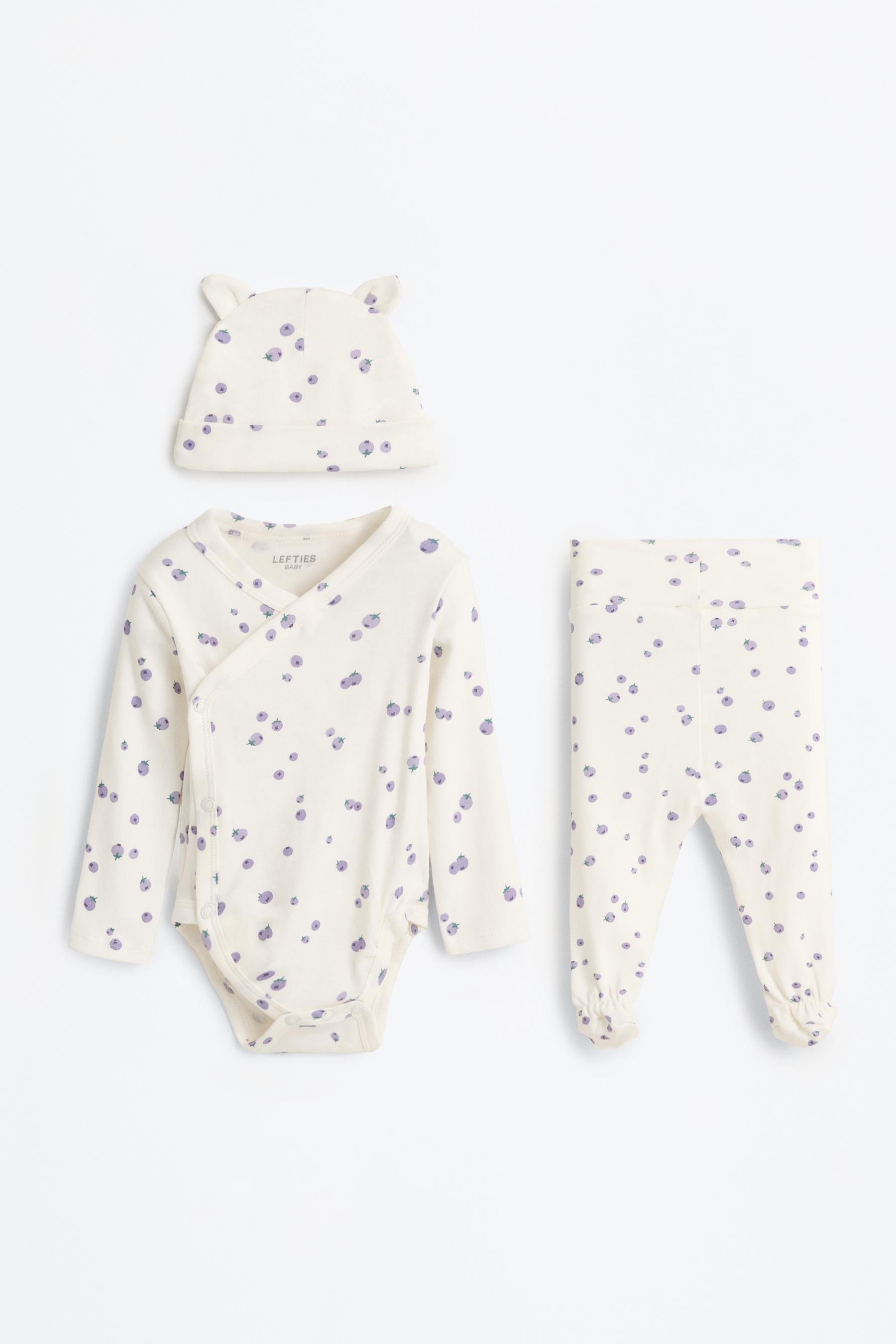 Conjunto de body, polaina y gorrito