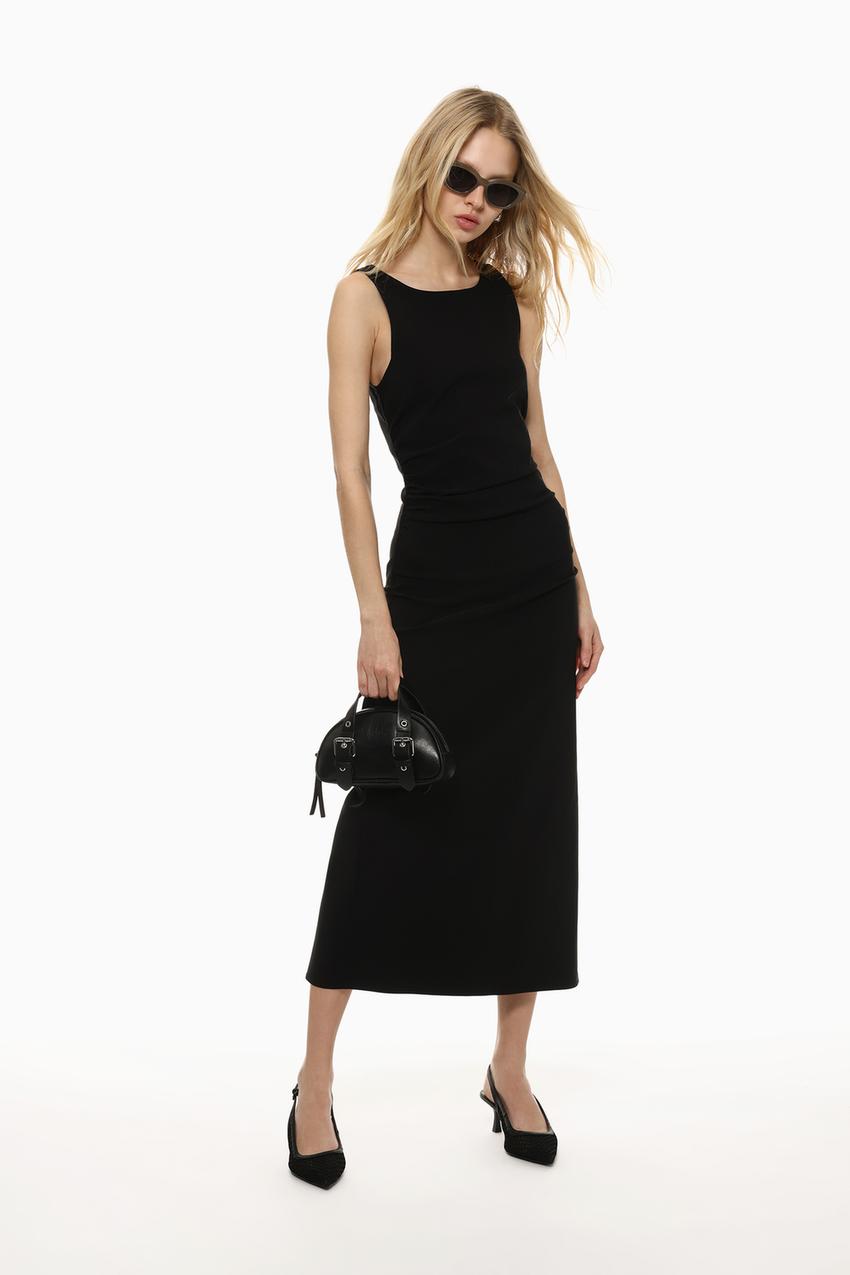 Vestidos Camiseros Lefties Vestido Negro Vestido Midi Lefties