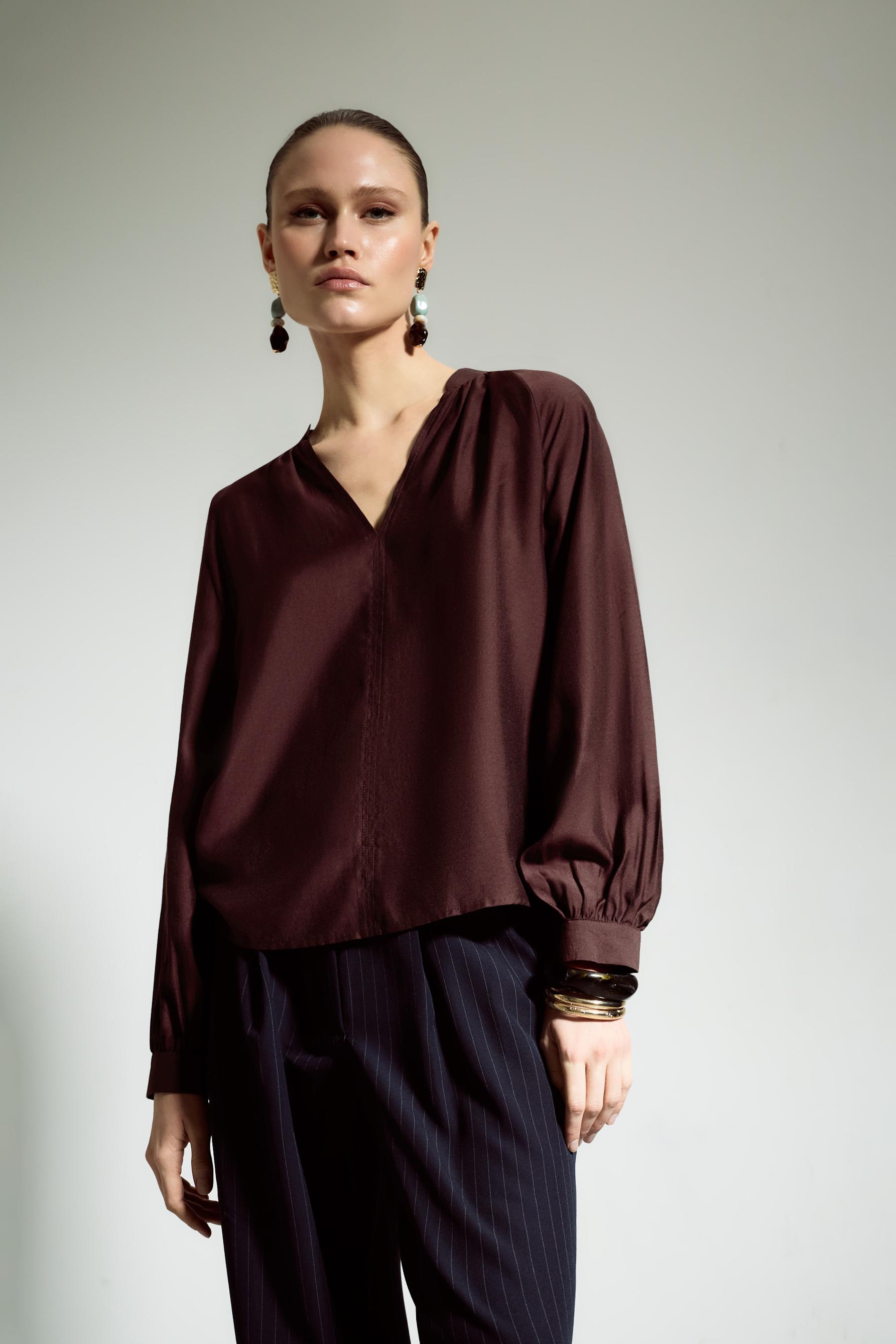 Camisa oversize cuello panadero