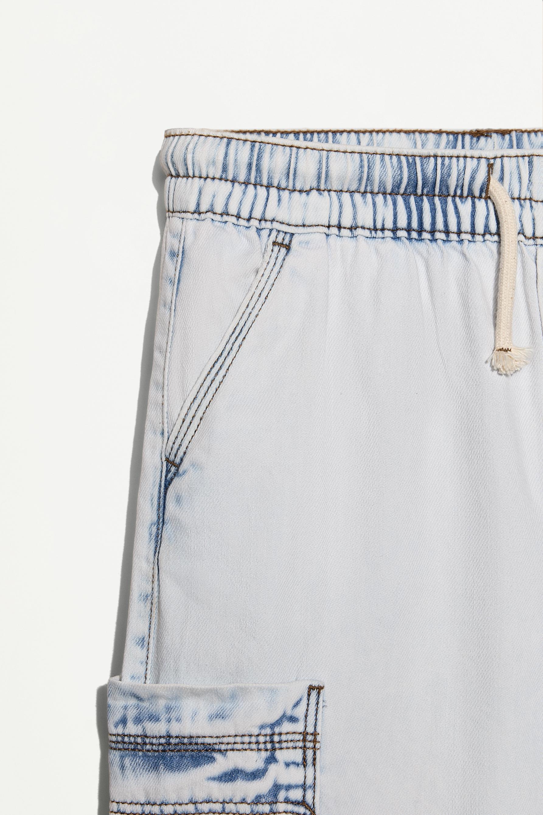 Denim jogger Bermuda shorts — BLUE