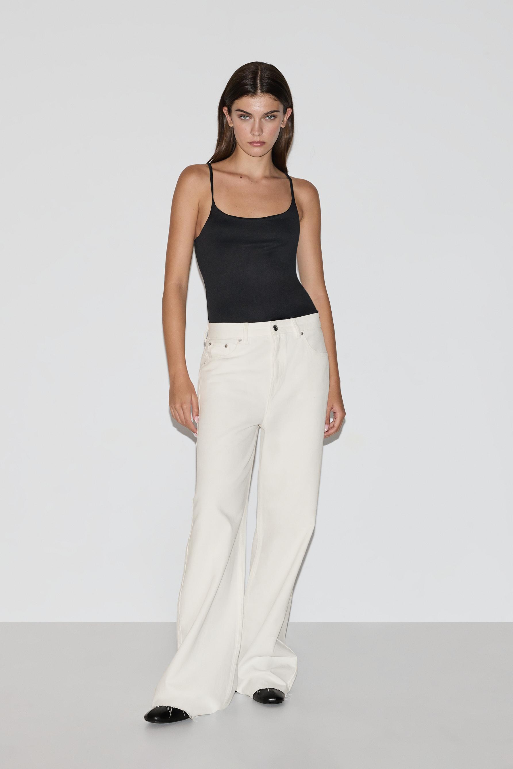 Polyamide Strappy Top — BLACK