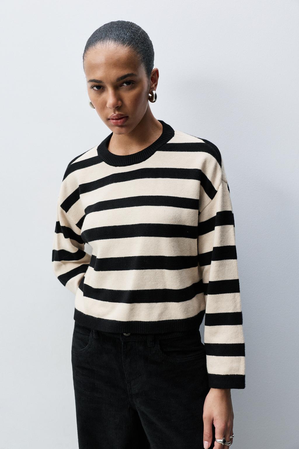 Jersey cropped rayas