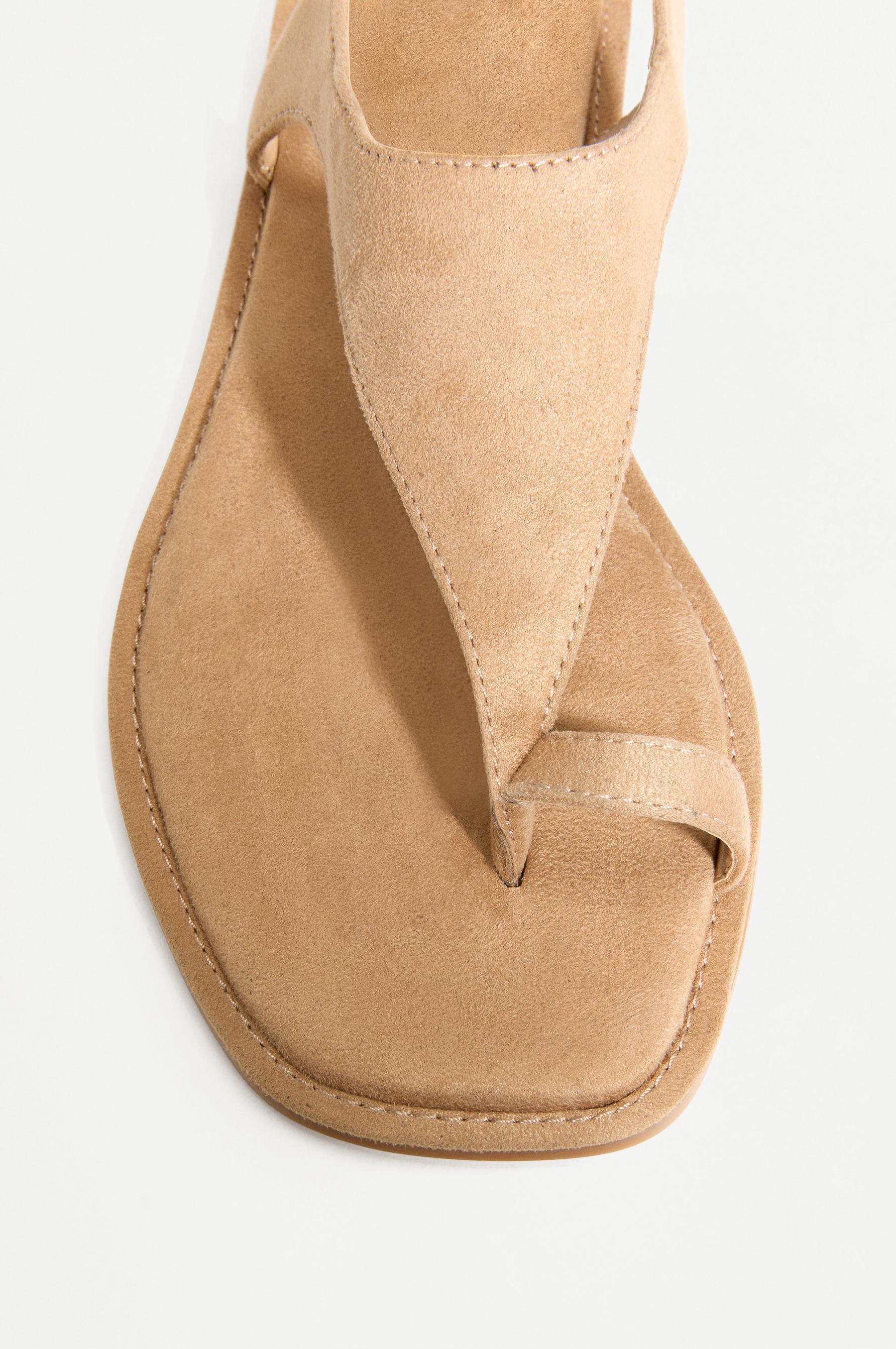 Lefties Kahverengi Lefties Suni Süet parmak arası sandalet