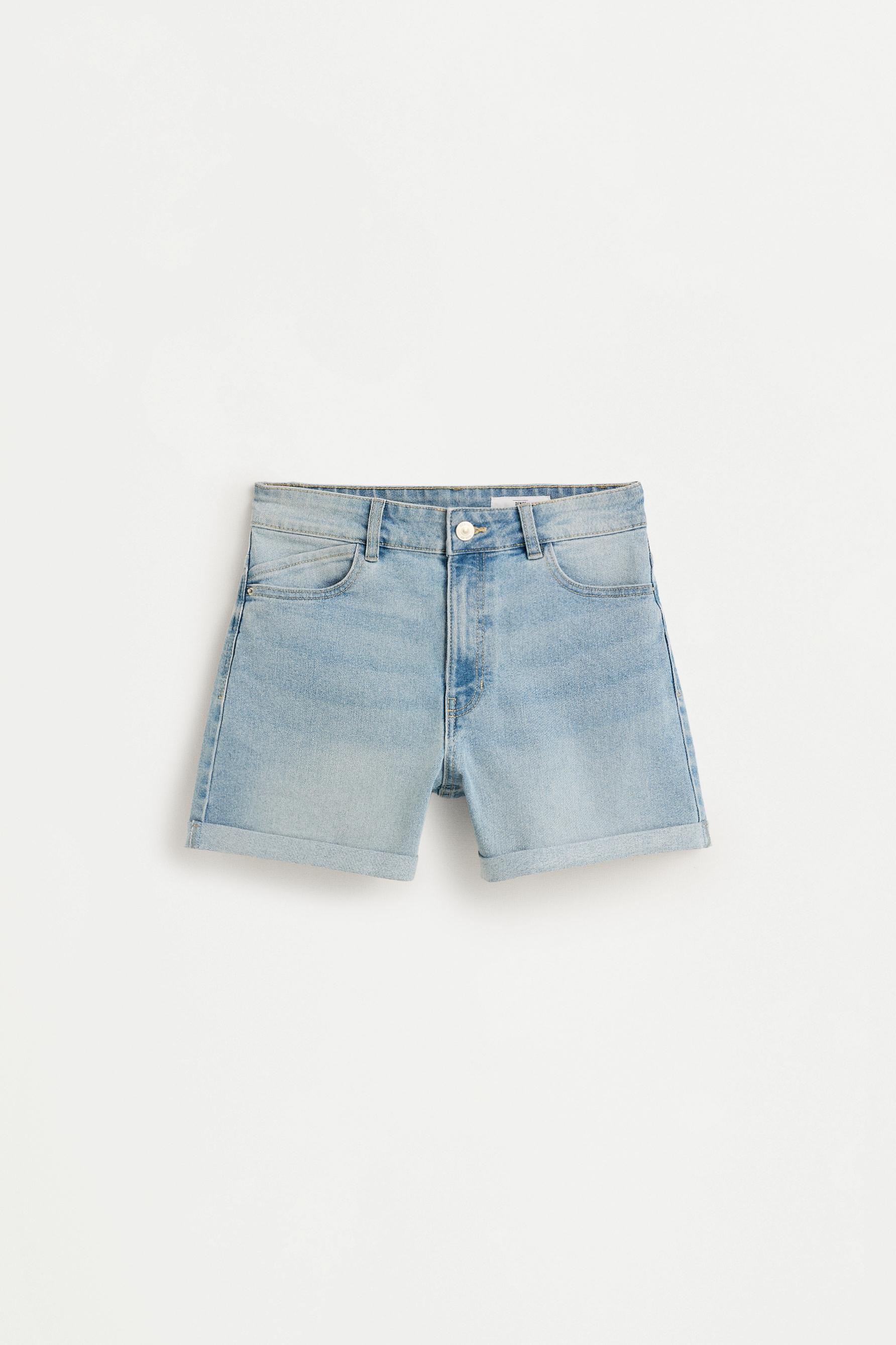 Denim stretch shorts — FADED NAVY