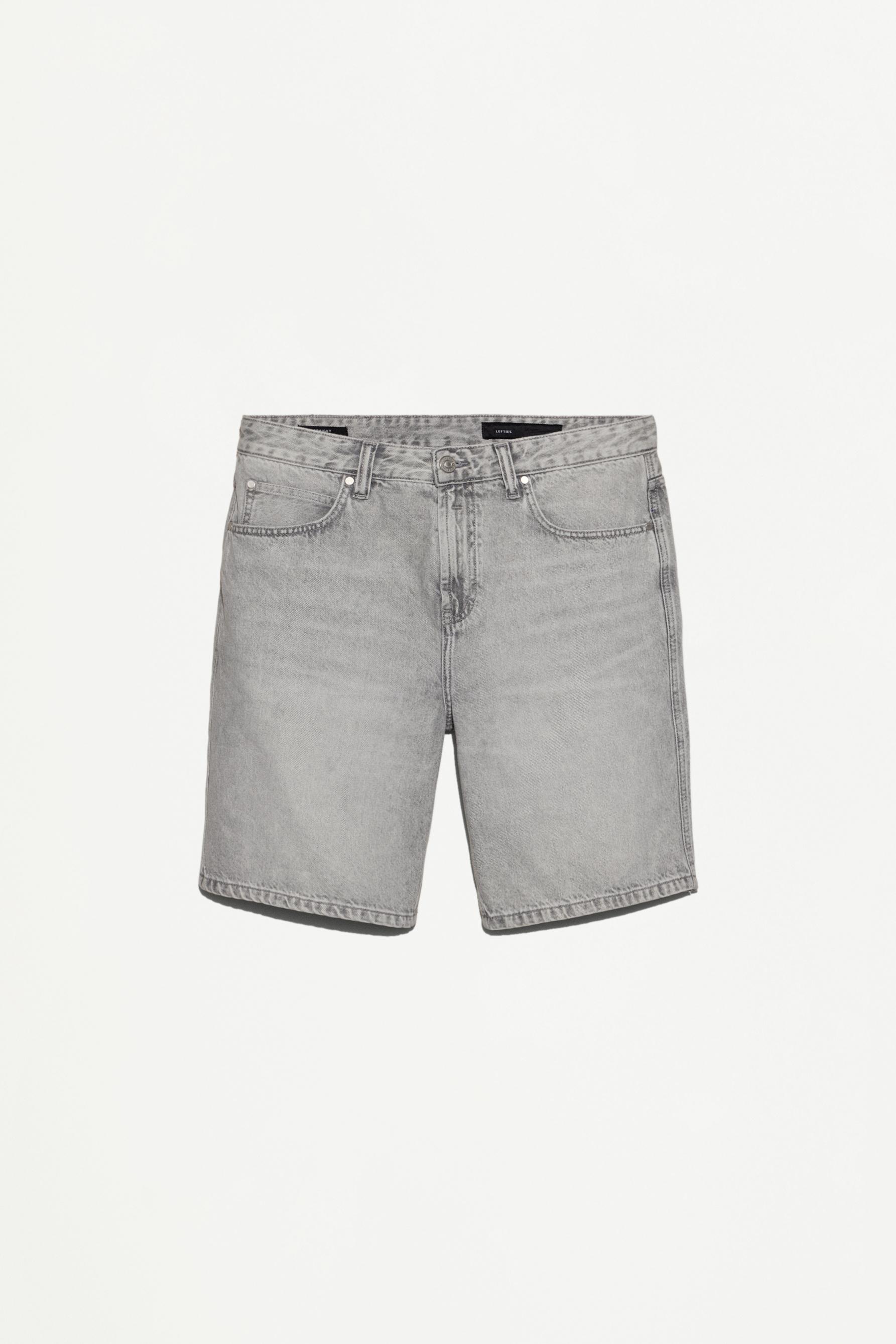 Straight denim Bermuda shorts — PALE GREY