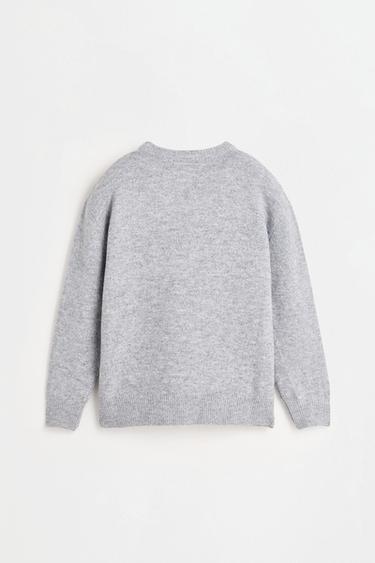 Fluffy knit sweater — GREY MARL 2