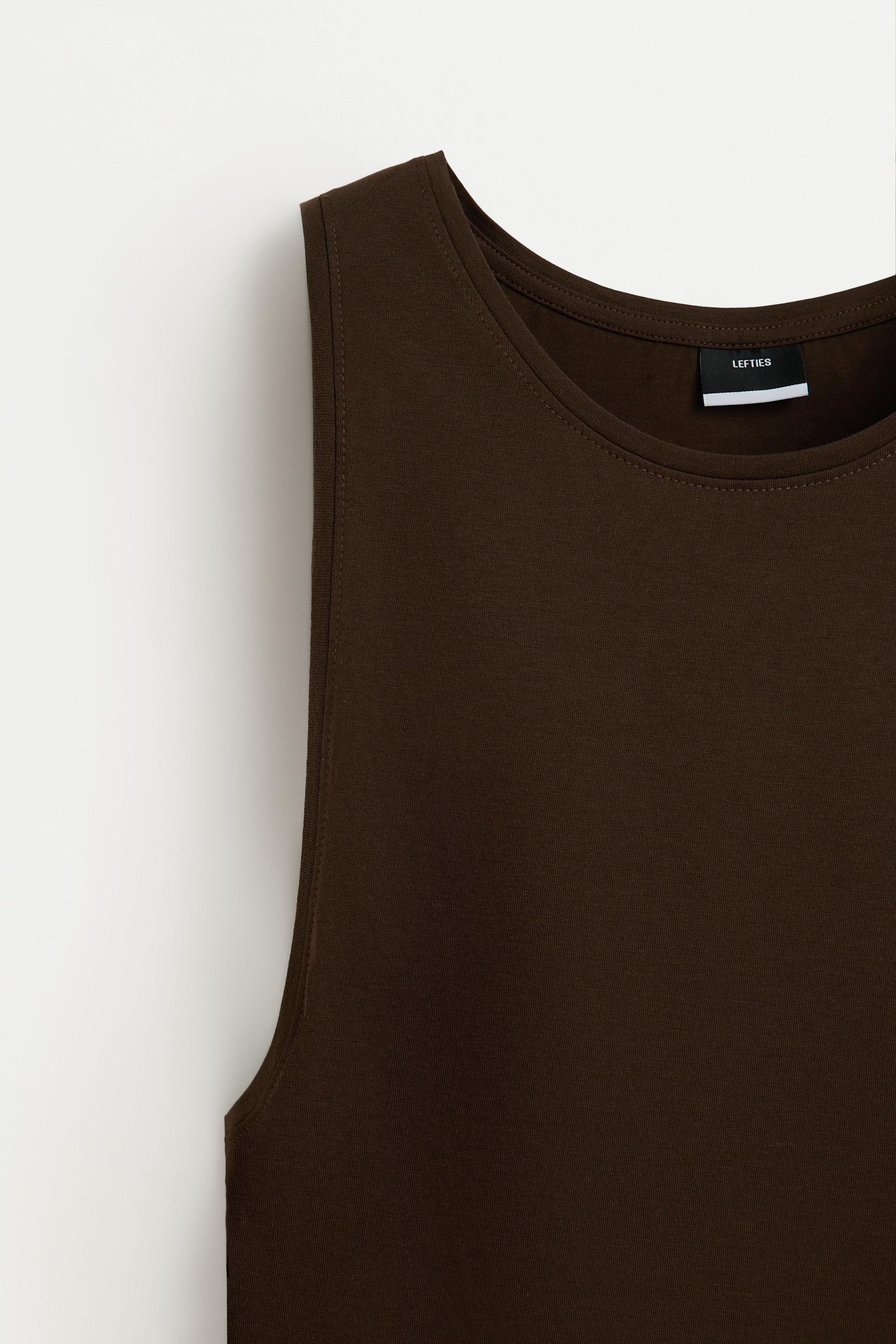 Basic tank top — BROWN