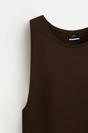 Basic tank top — BROWN 7