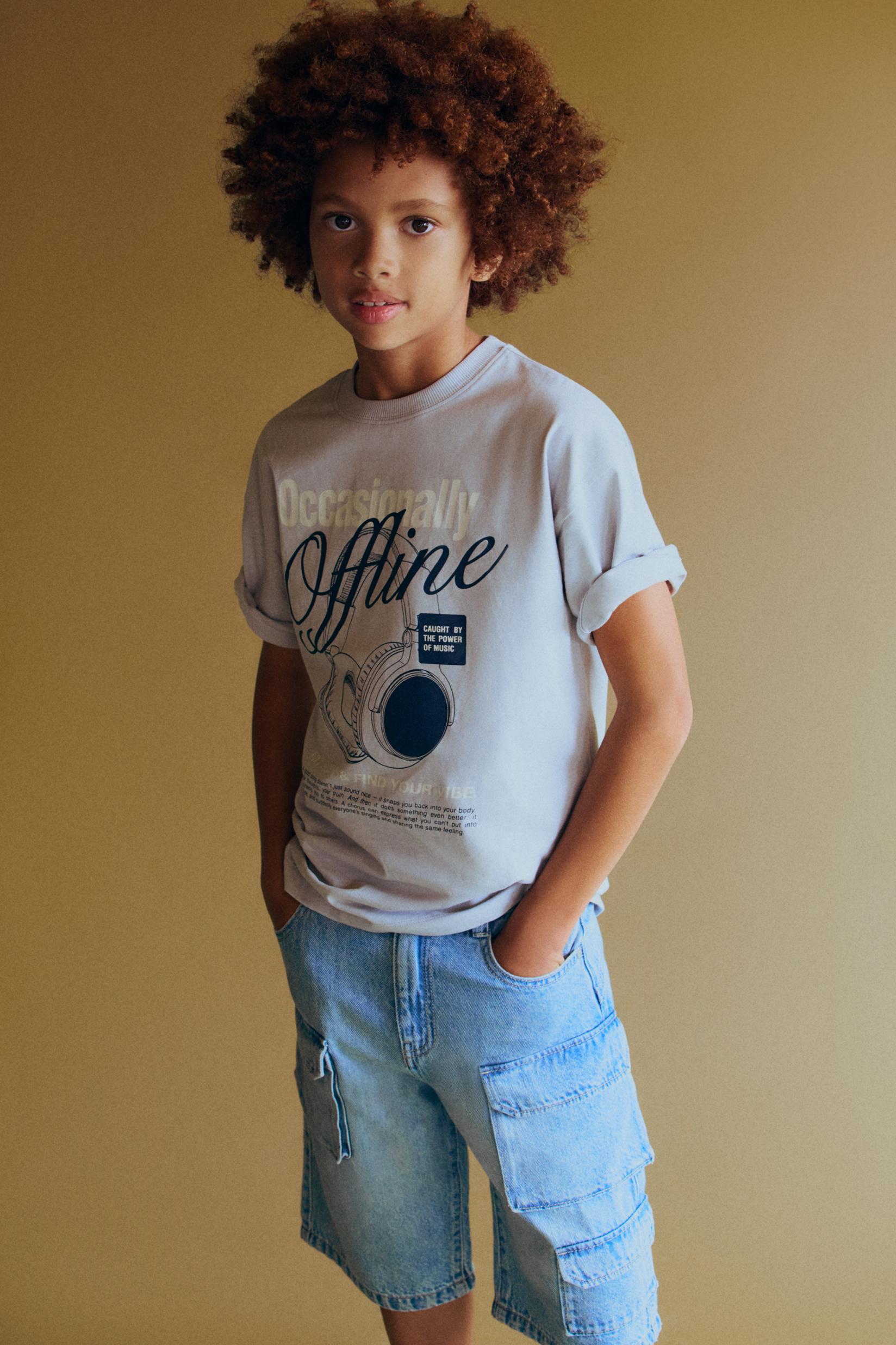 Printed T-shirt — PALE GREY