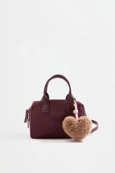 Mini bowling crossbody bag — BURGUNDY 1