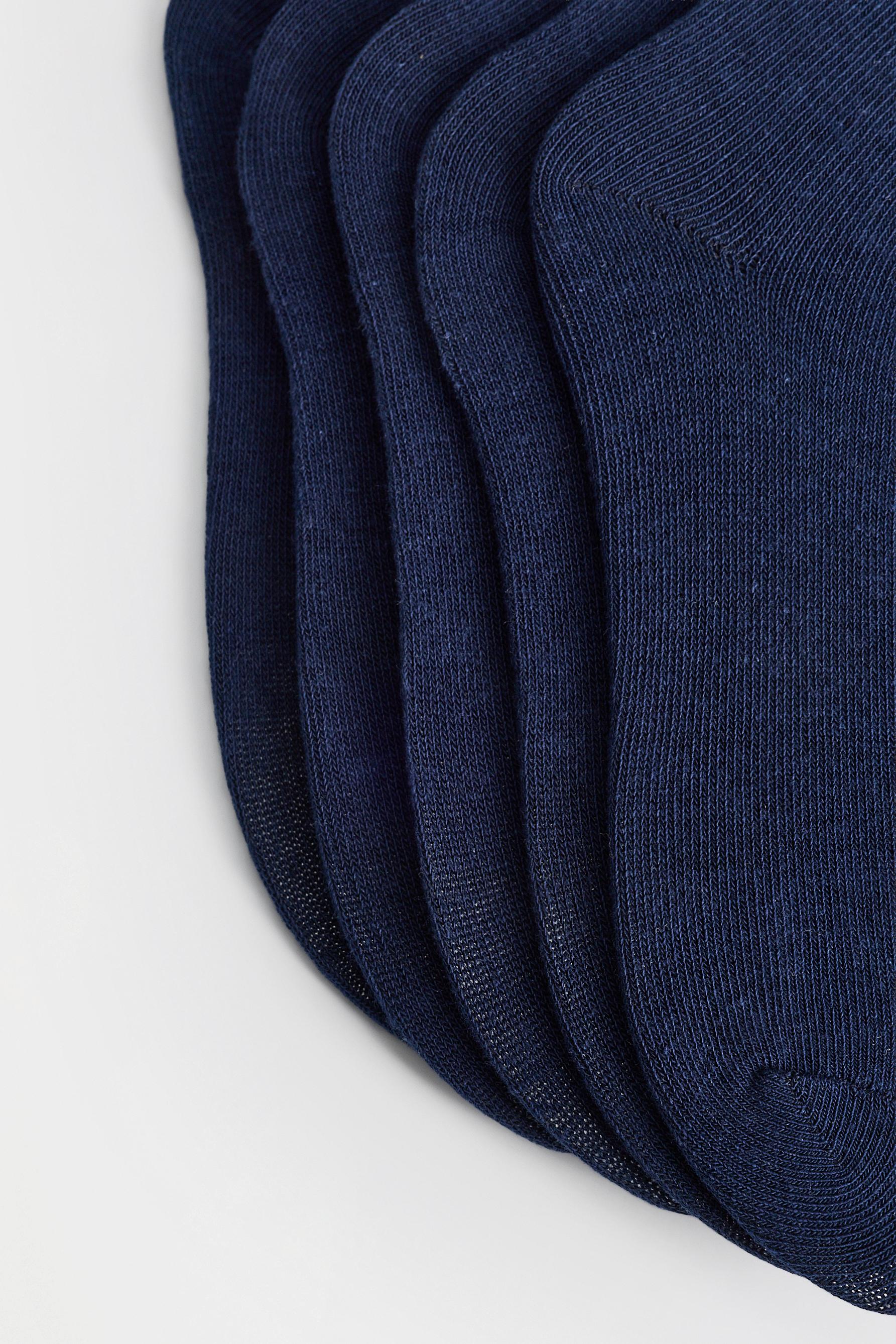 Plain long socks (10-pack) — NAVY