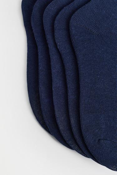Plain long socks (10-pack) — NAVY 7