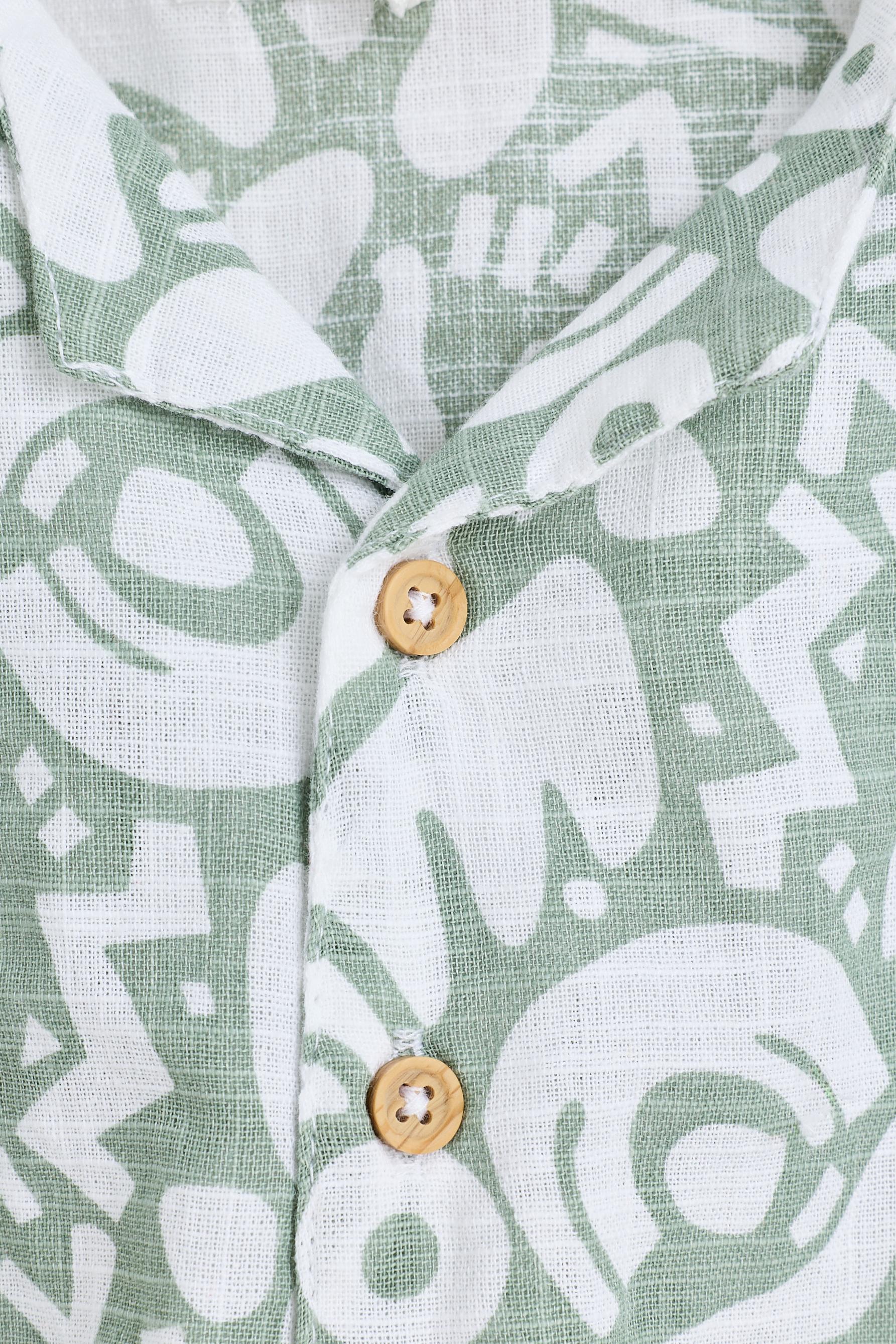 Printed rustic shirt — PALE KHAKI