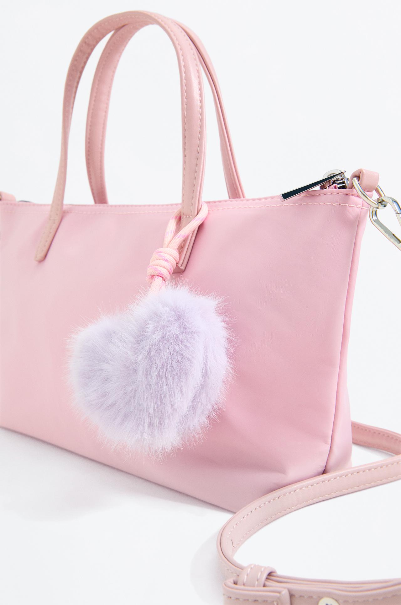 Heart charm bag — PINK