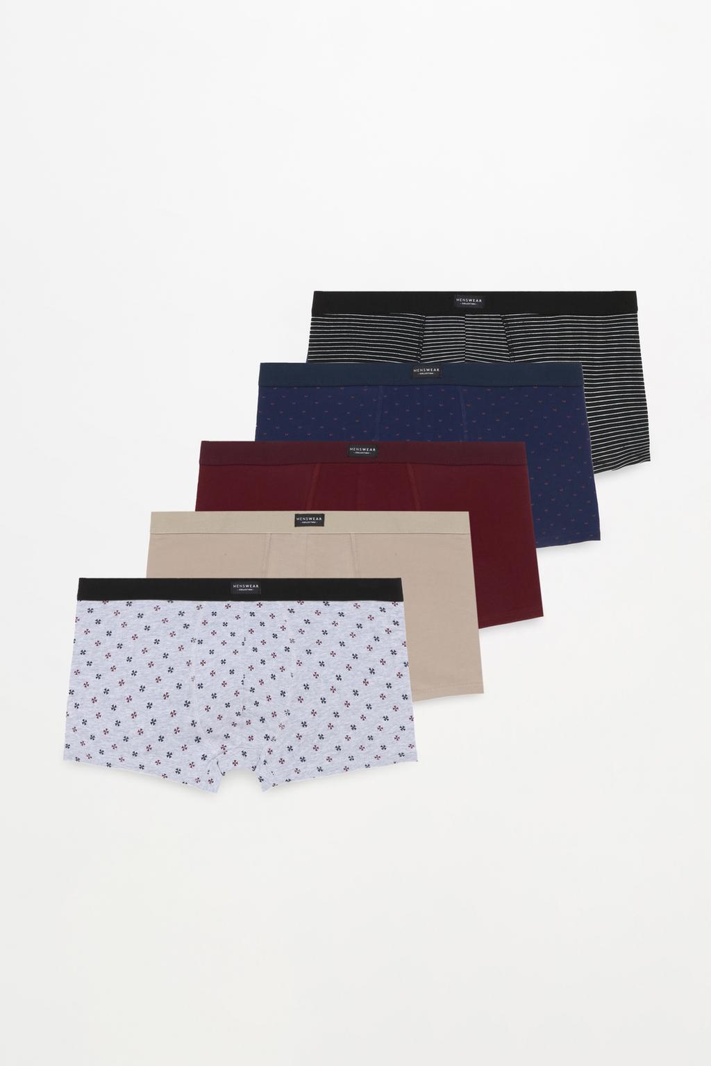 Pack of 5 contrast boxers