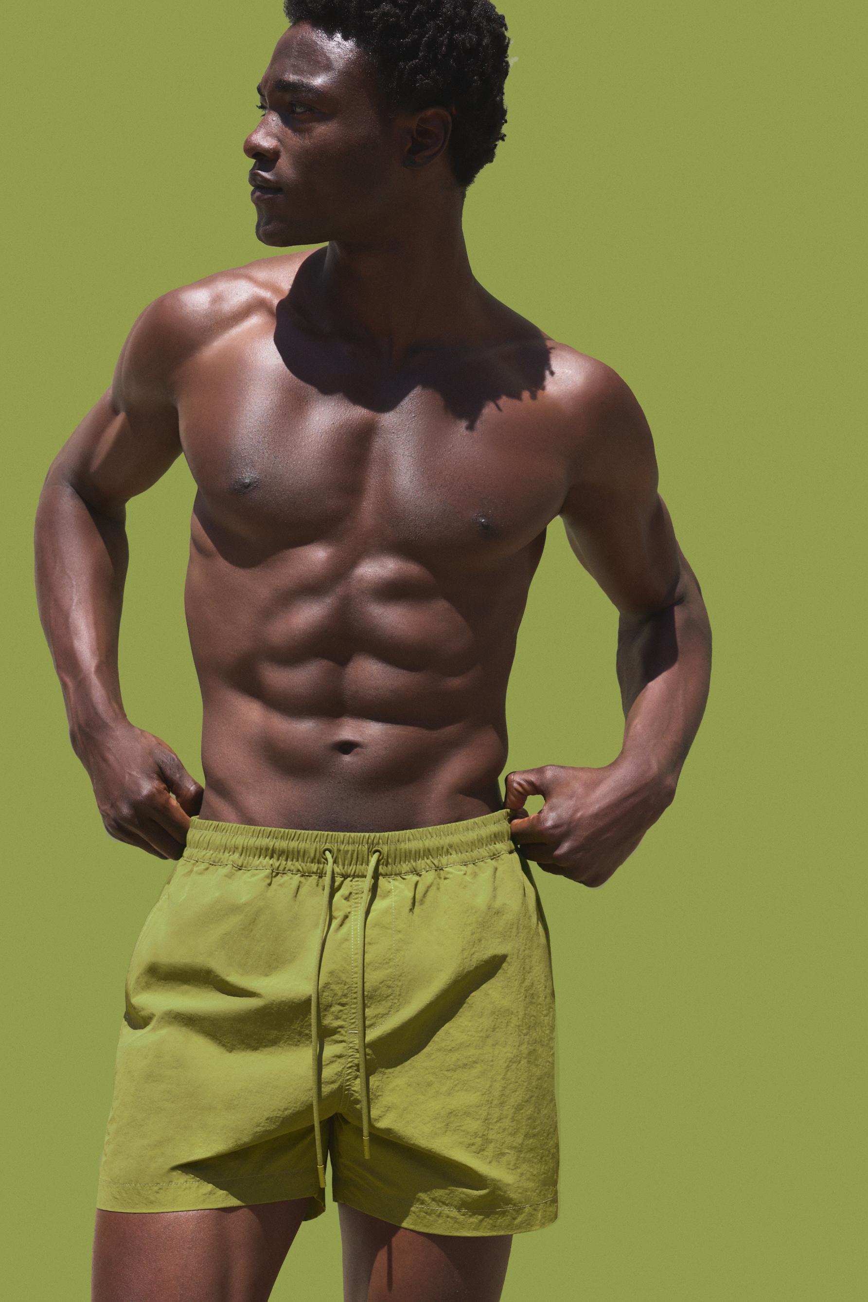 Coloro x Lefties straight swim trunks — PISTACHIO GREEN