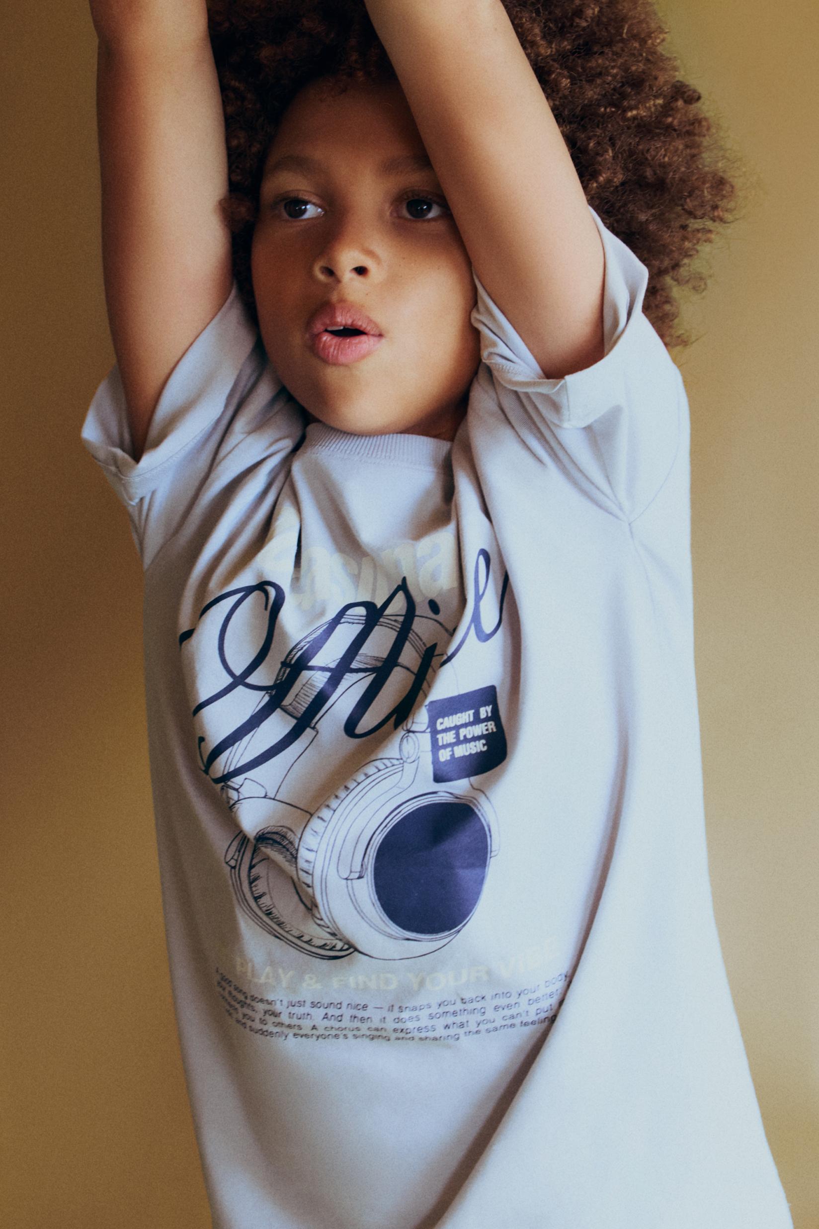 Printed T-shirt — PALE GREY