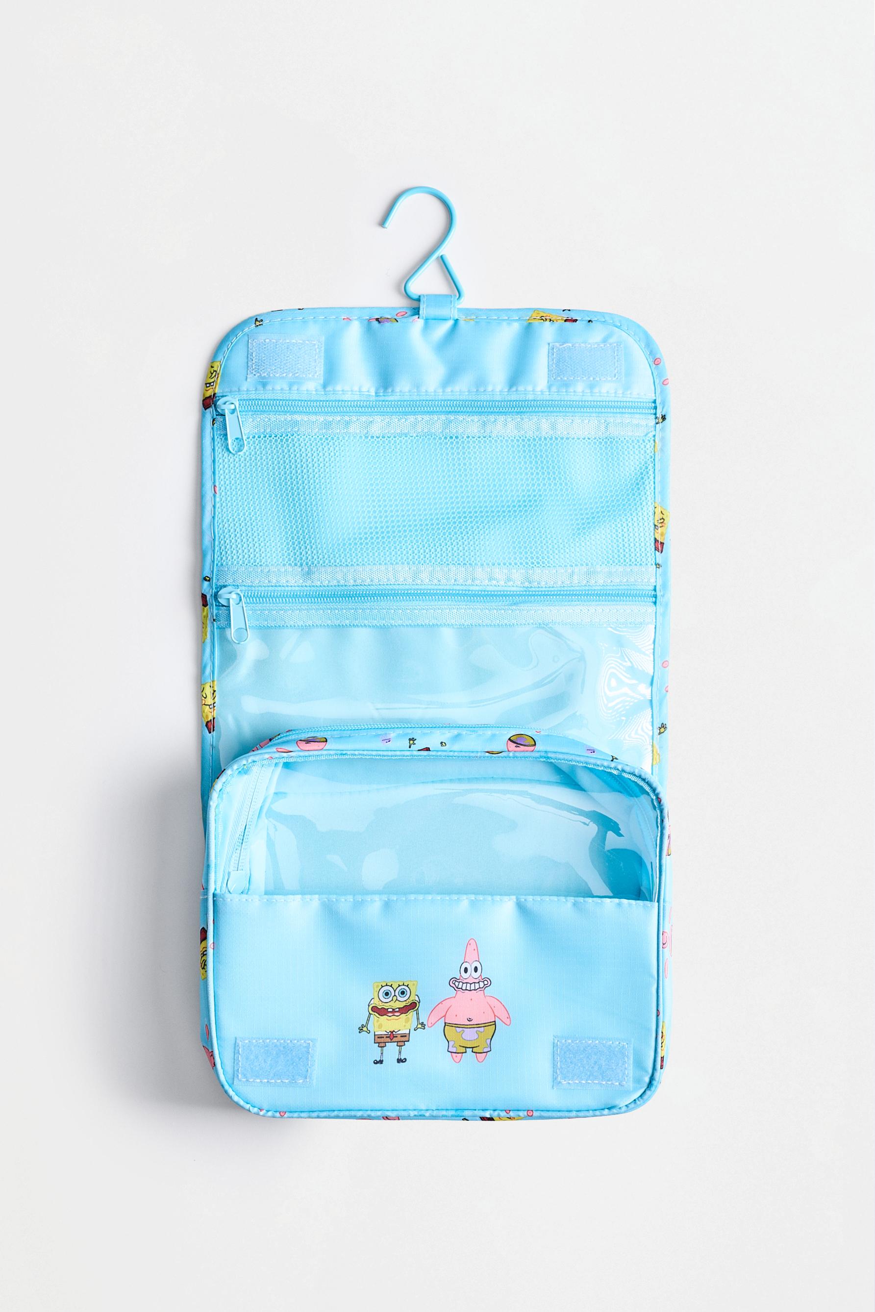 SpongeBob Nickelodeon™ foldable toiletry bag with hook — SKY BLUE