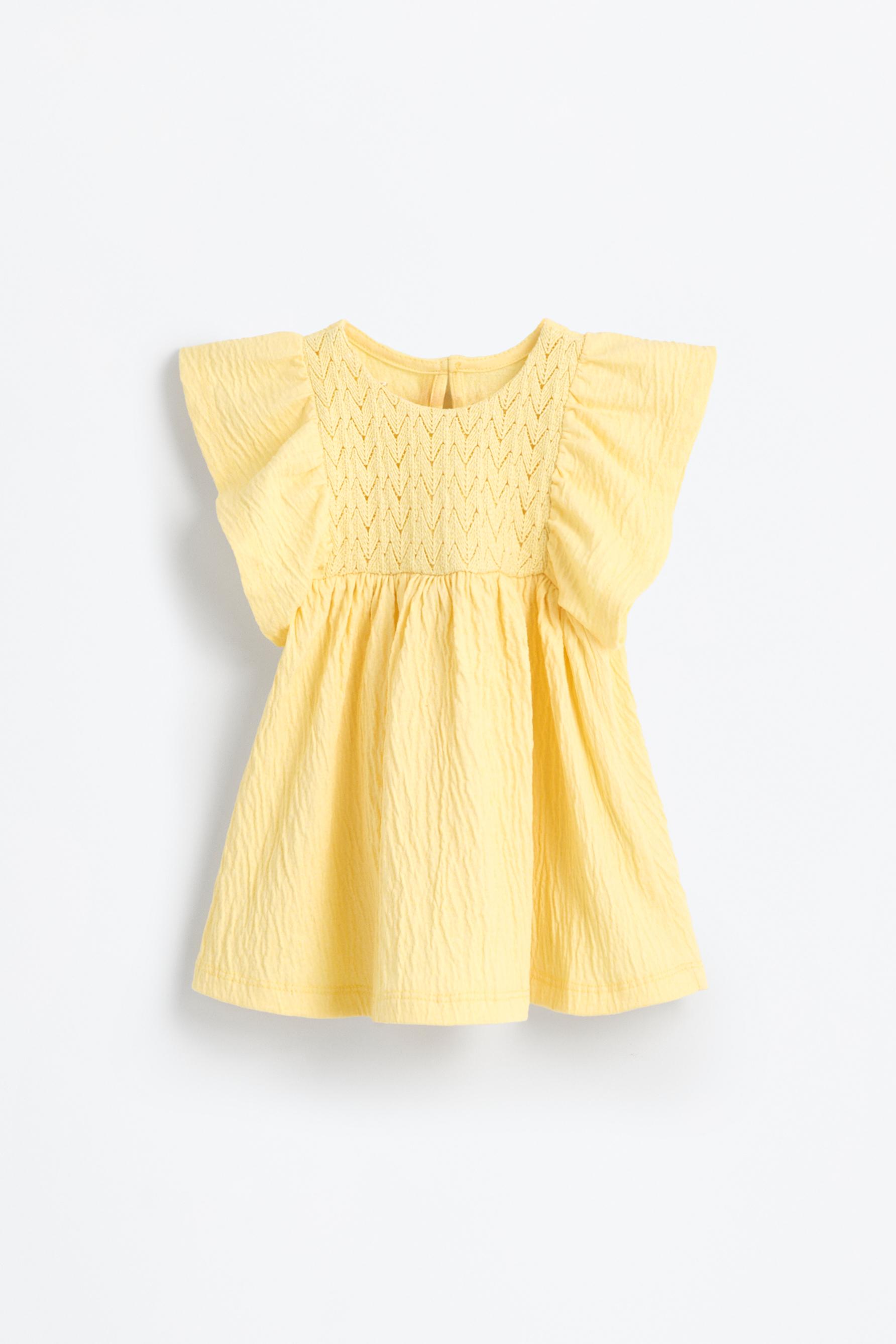 Vestido combinado textura