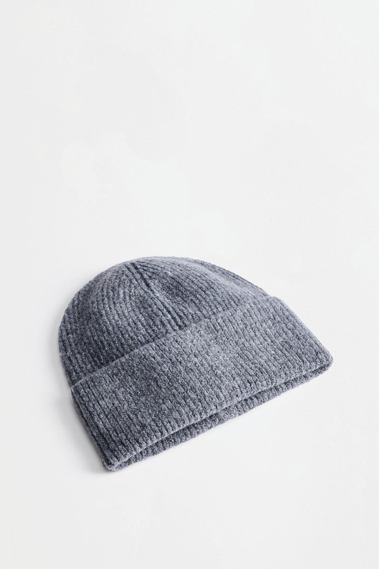 Ribbed knit beanie — ANTHRACITE GREY