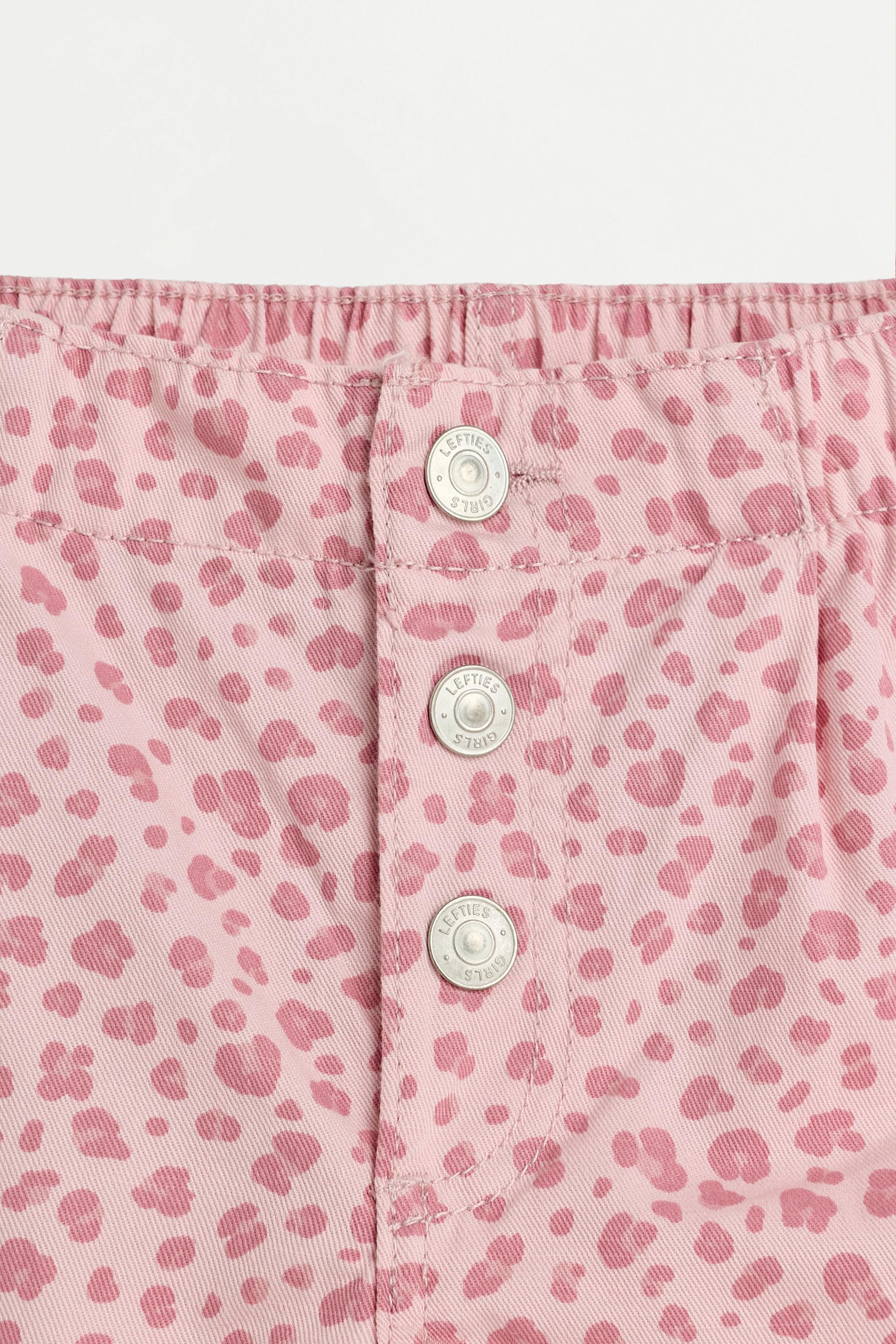 Buttoned twill shorts — PINK