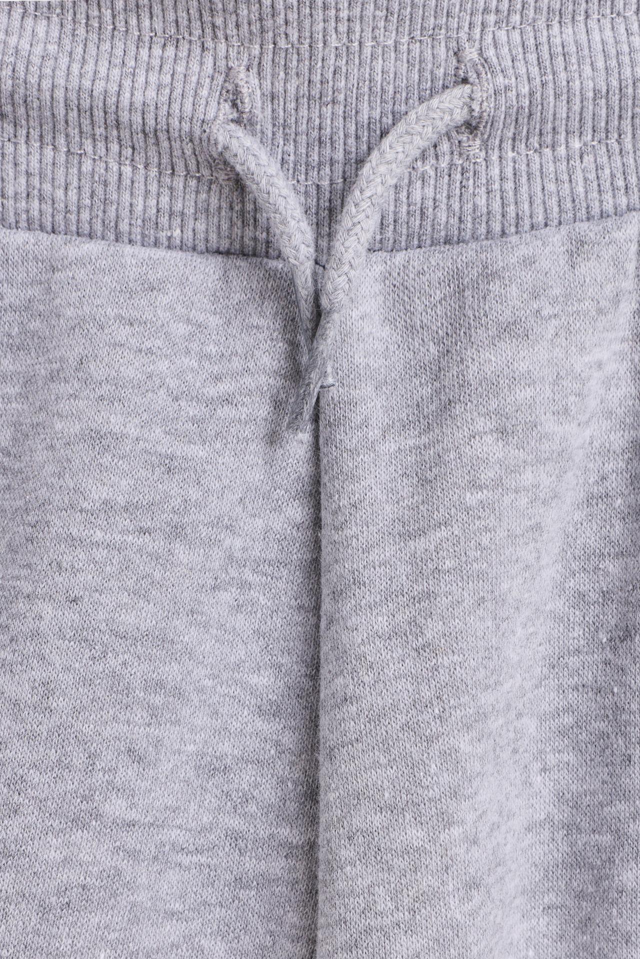 Plush barrel-leg cargo pants — GREY MARL