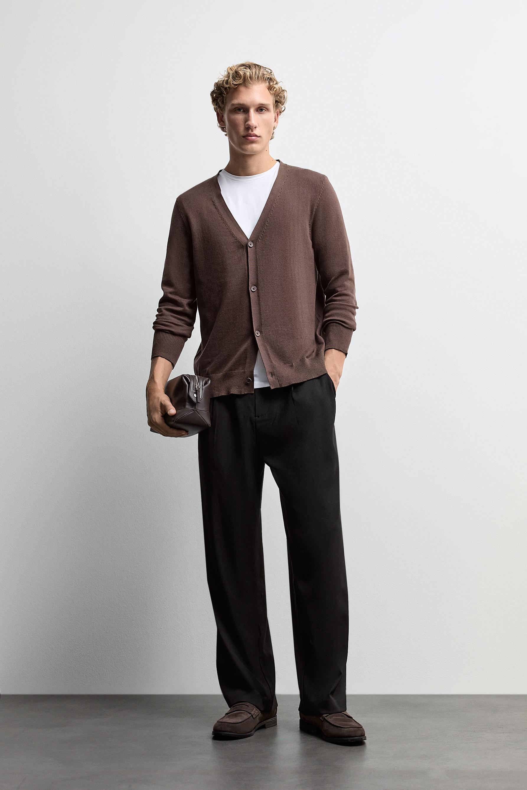 Basic cardigan — BROWN