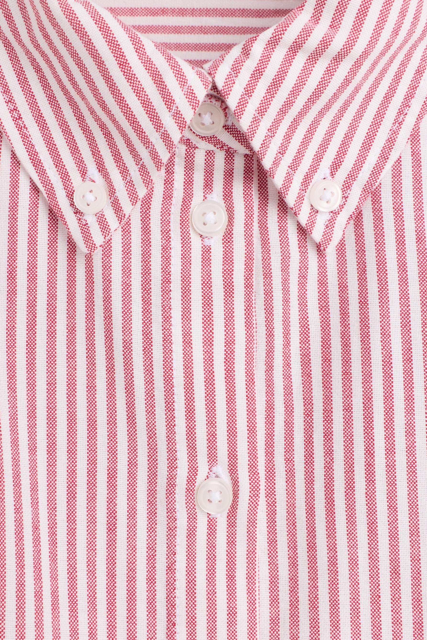 Striped Oxford shirt — RED